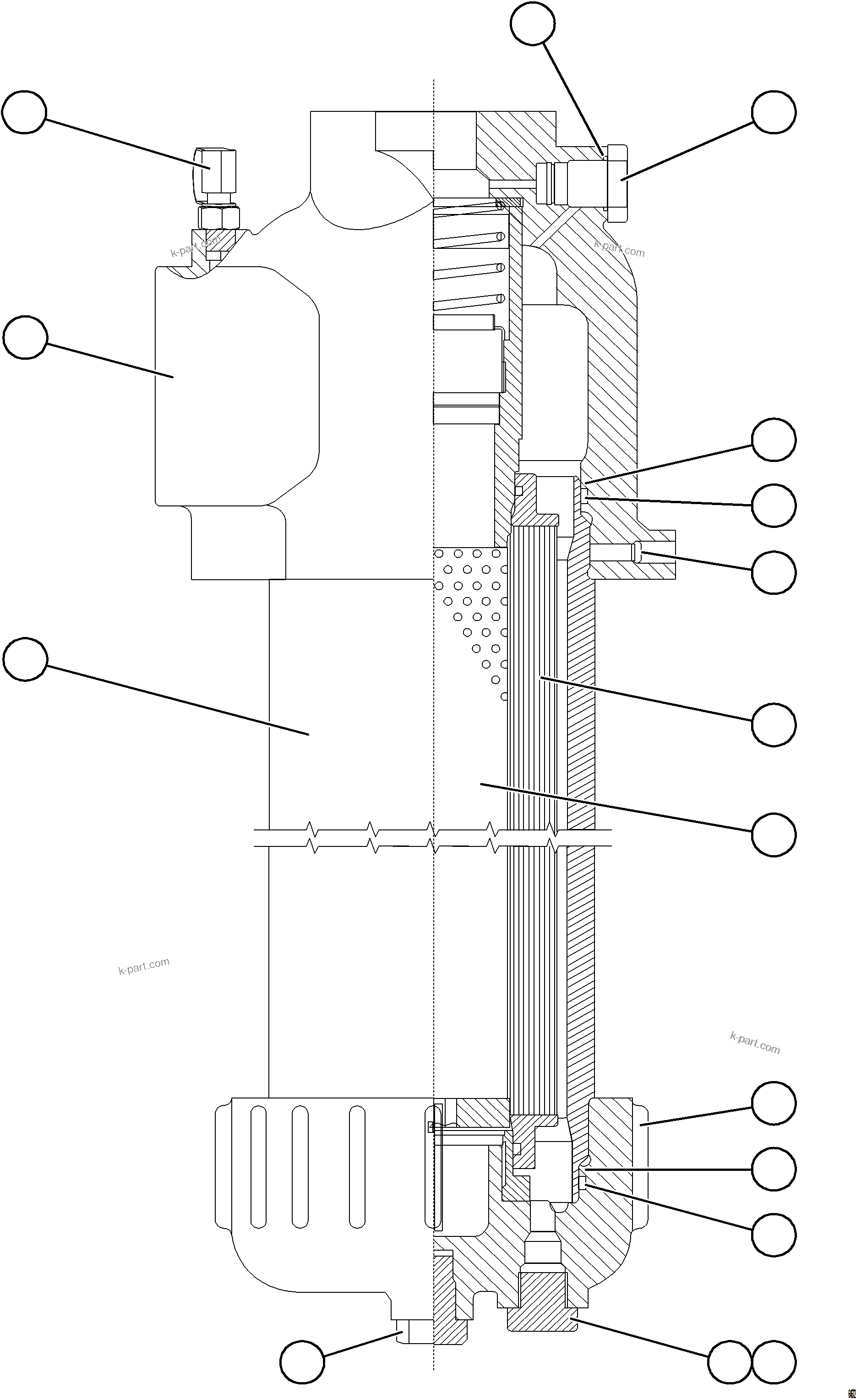 Komatsu parts book diagram for AFE77-CX 830E-5 S/N A50347 - A50348,A50355,A50362,A50368,A50370 - A50371  KBI: HOIST FILTER ASSEMBLY