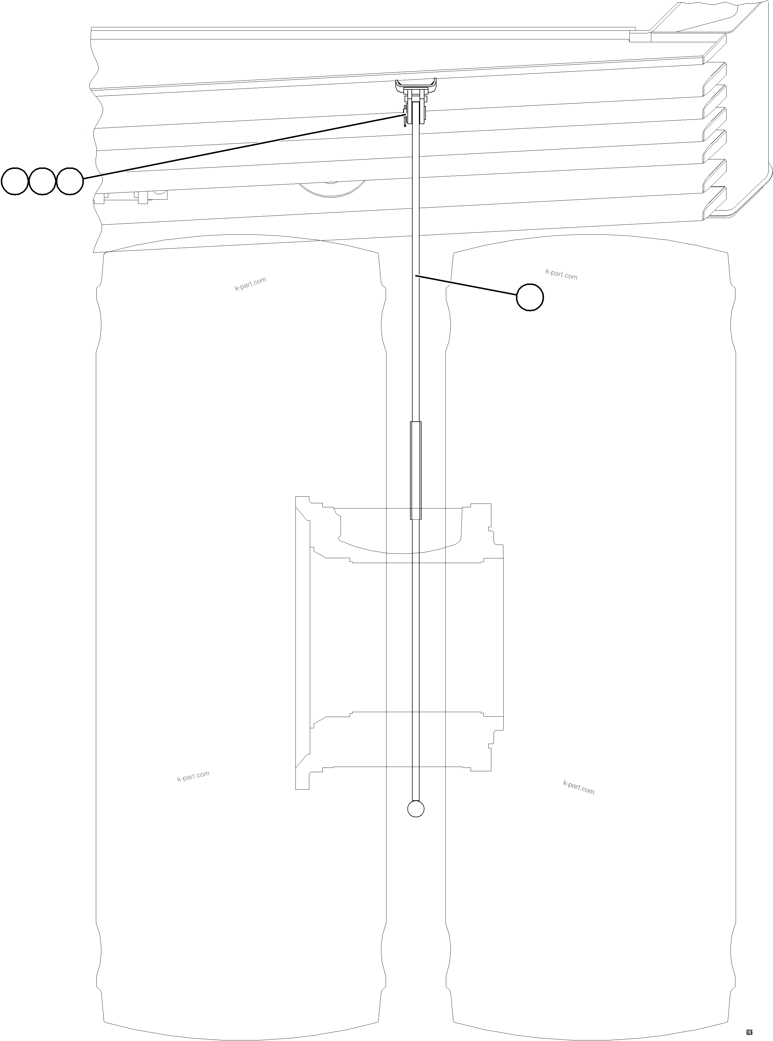 Komatsu parts book diagram for AFE77-CX 830E-5 S/N A50347 - A50348,A50355,A50362,A50368,A50370 - A50371  KBI: ROCK EJECTORS