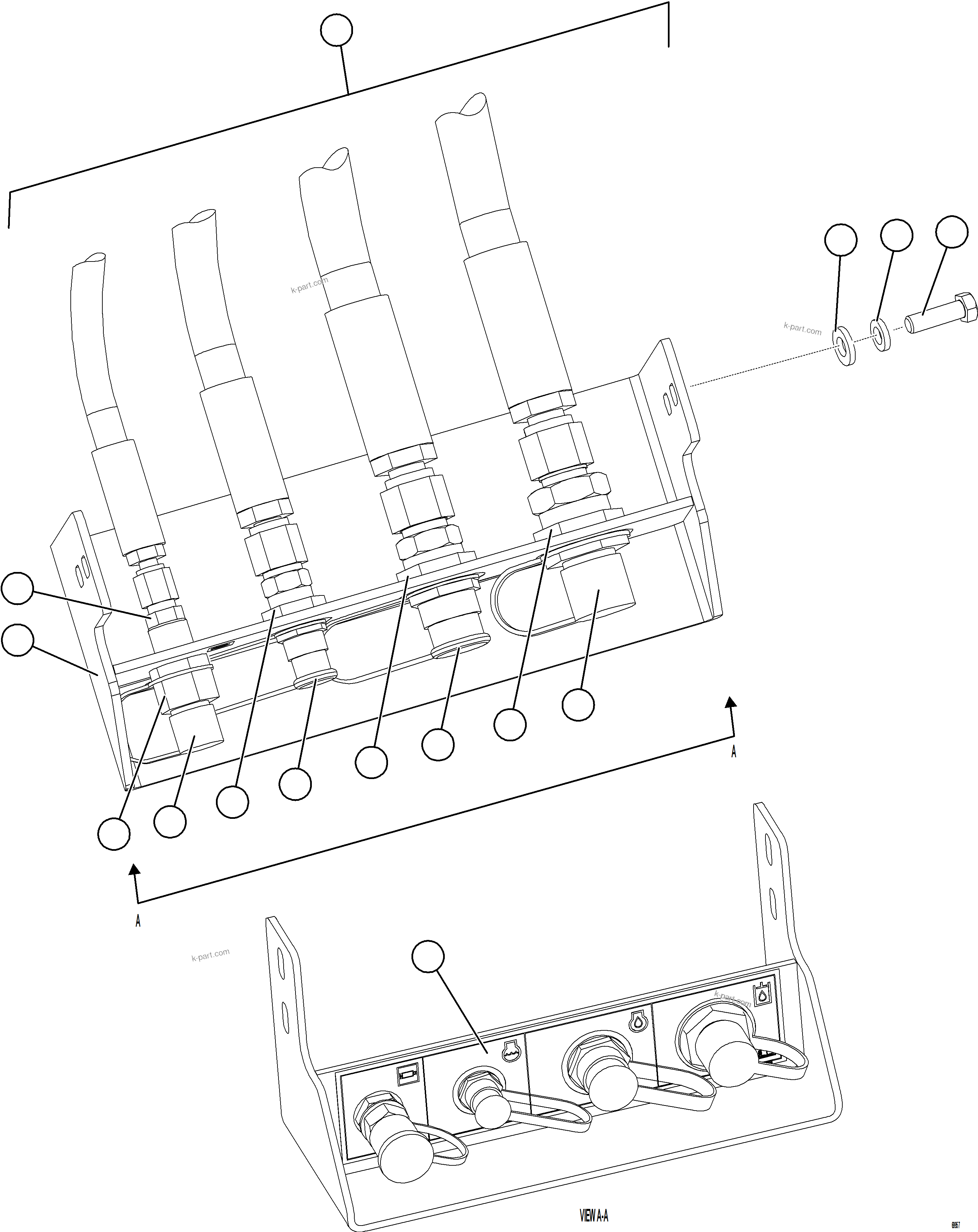 Komatsu parts book diagram for AFE77-CX 830E-5 S/N A50347 - A50348,A50355,A50362,A50368,A50370 - A50371  KBI: REMOTE SERVICE CENTER    2/2