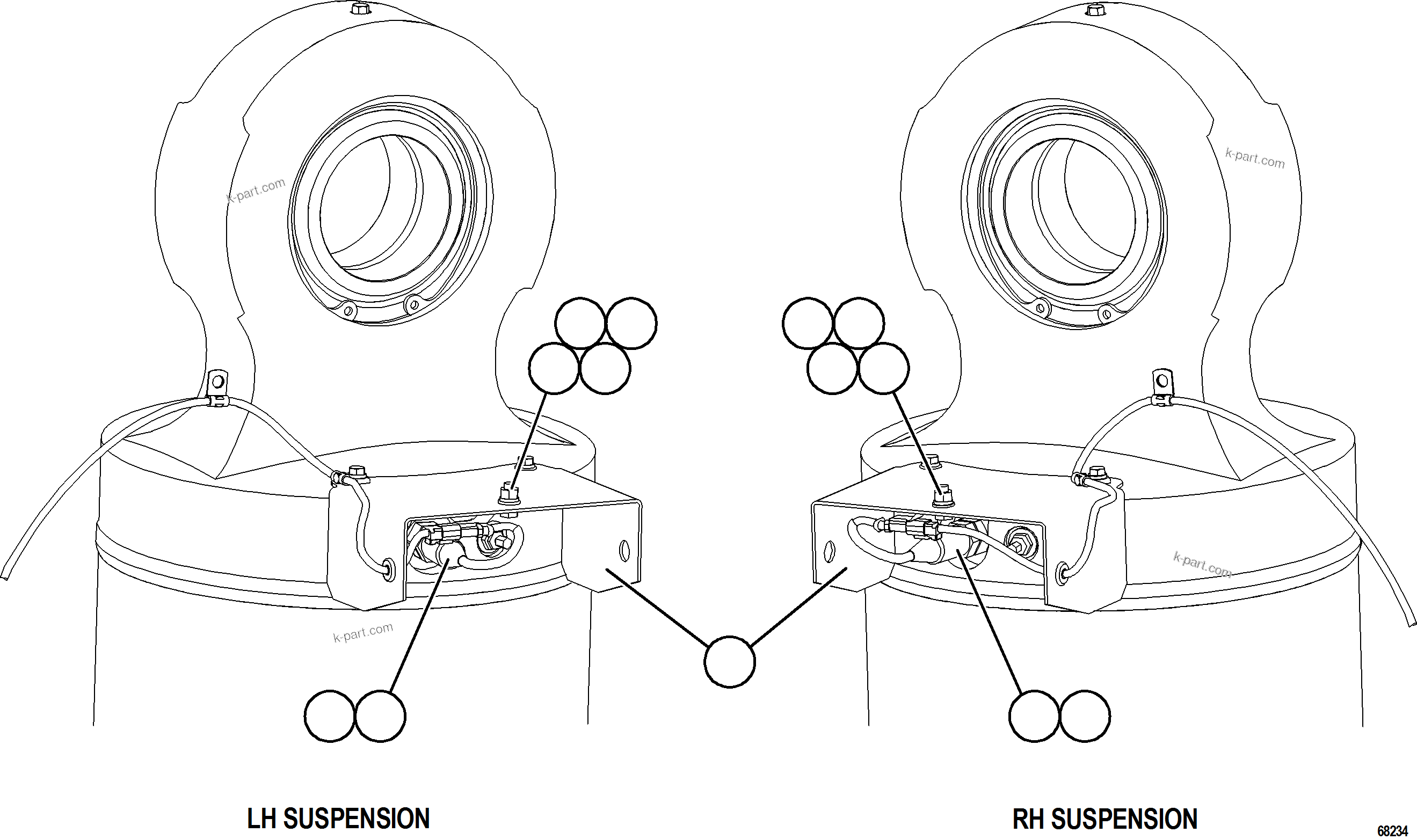 Komatsu parts book diagram for AFE78-AF 930E-5 S/N A40128 - A40129  LOMAS BAYAS: PLM PRESSURE SENSOR - REAR SUSPENSIONS    1/2