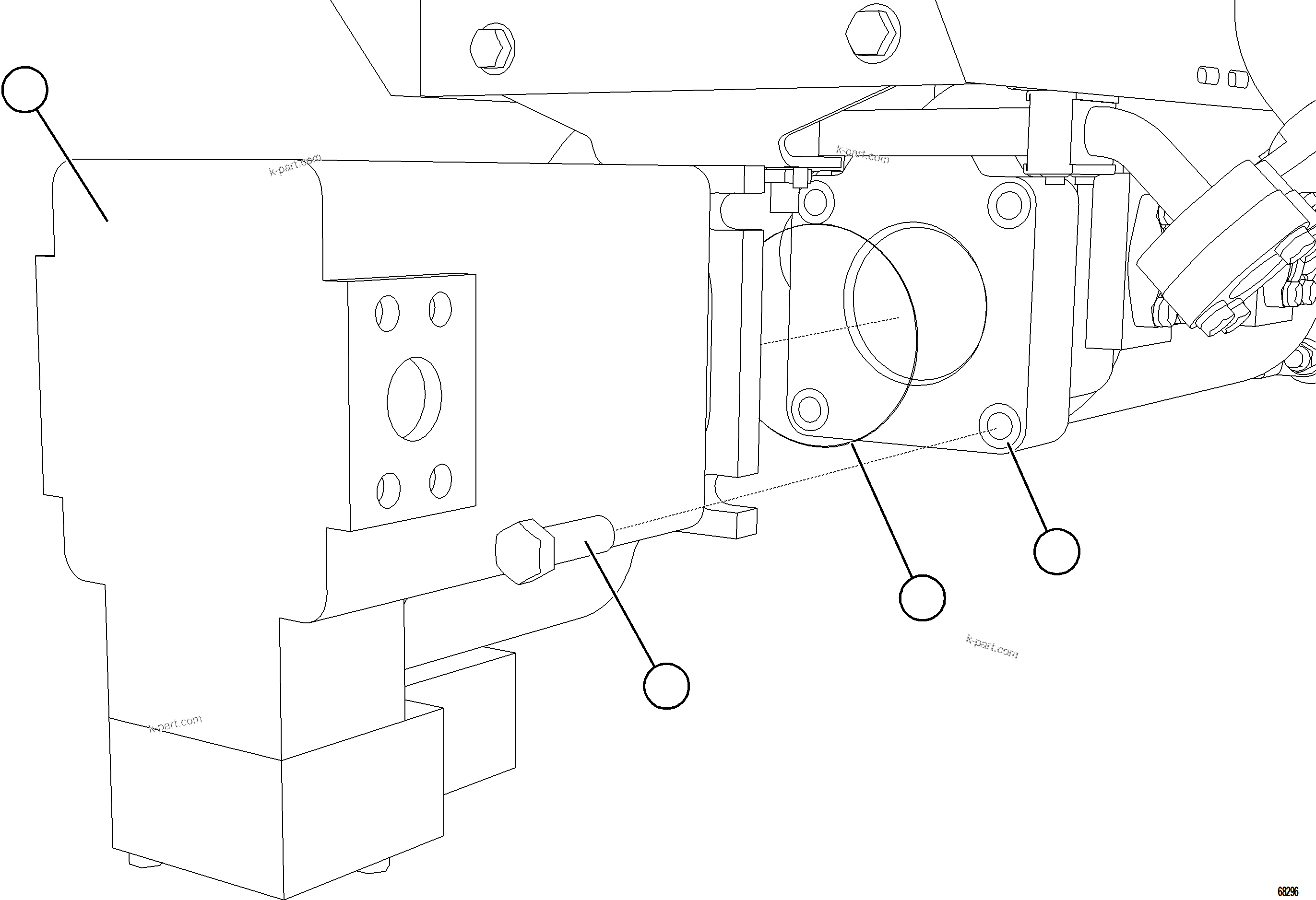Komatsu parts book diagram for AFE78-AF 930E-5 S/N A40128 - A40129  LOMAS BAYAS: STEERING PUMP INSTALLATION