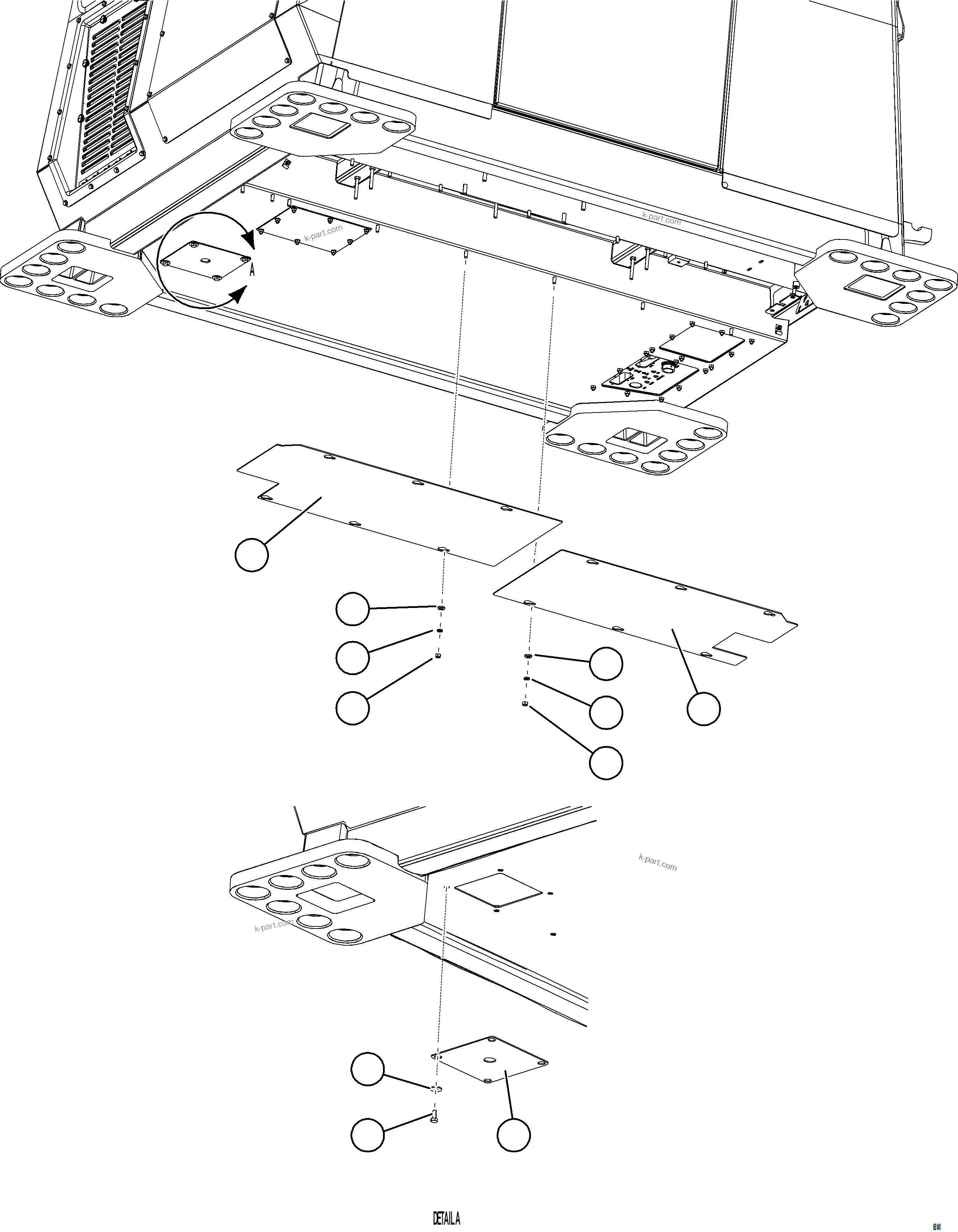 Komatsu parts book diagram for AFE78-AF 930E-5 S/N A40128 - A40129  LOMAS BAYAS: CAB HYDRAULIC HOSE COVERS
