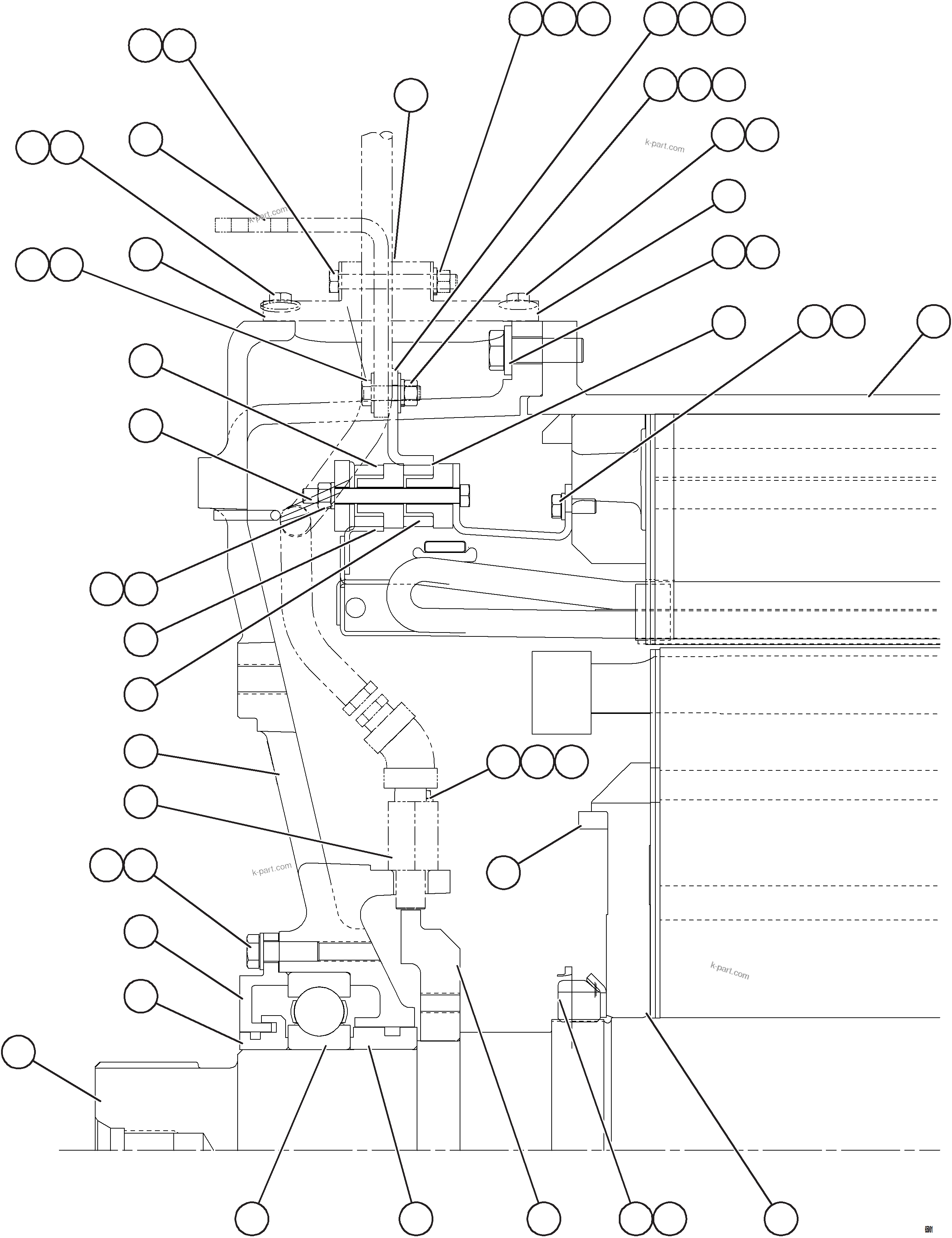 Komatsu parts book diagram for AFE78-AH 930E-5 S/N A40131 - A40132  THEISS: WHEEL MOTOR ROTOR ASSEMBLY    1/2    58F-30-00200