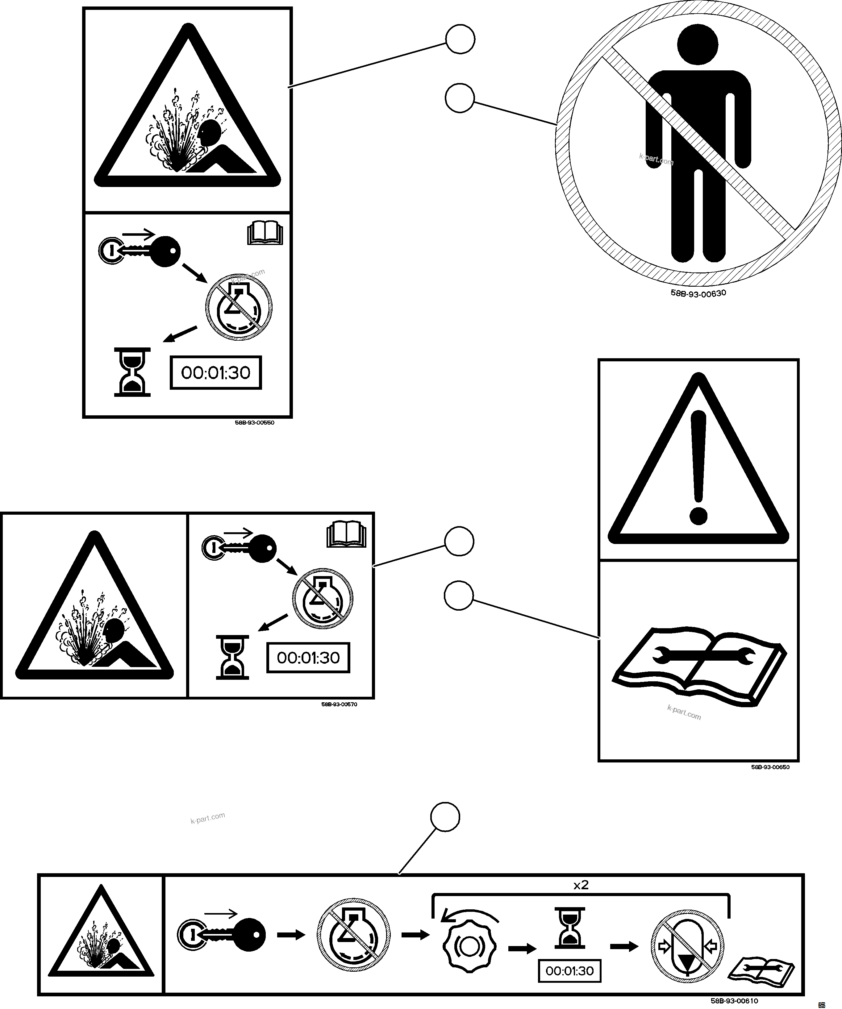 Komatsu parts book diagram for AFE78-AH 930E-5 S/N A40131 - A40132  THEISS: SAFETY LABELS    3/5