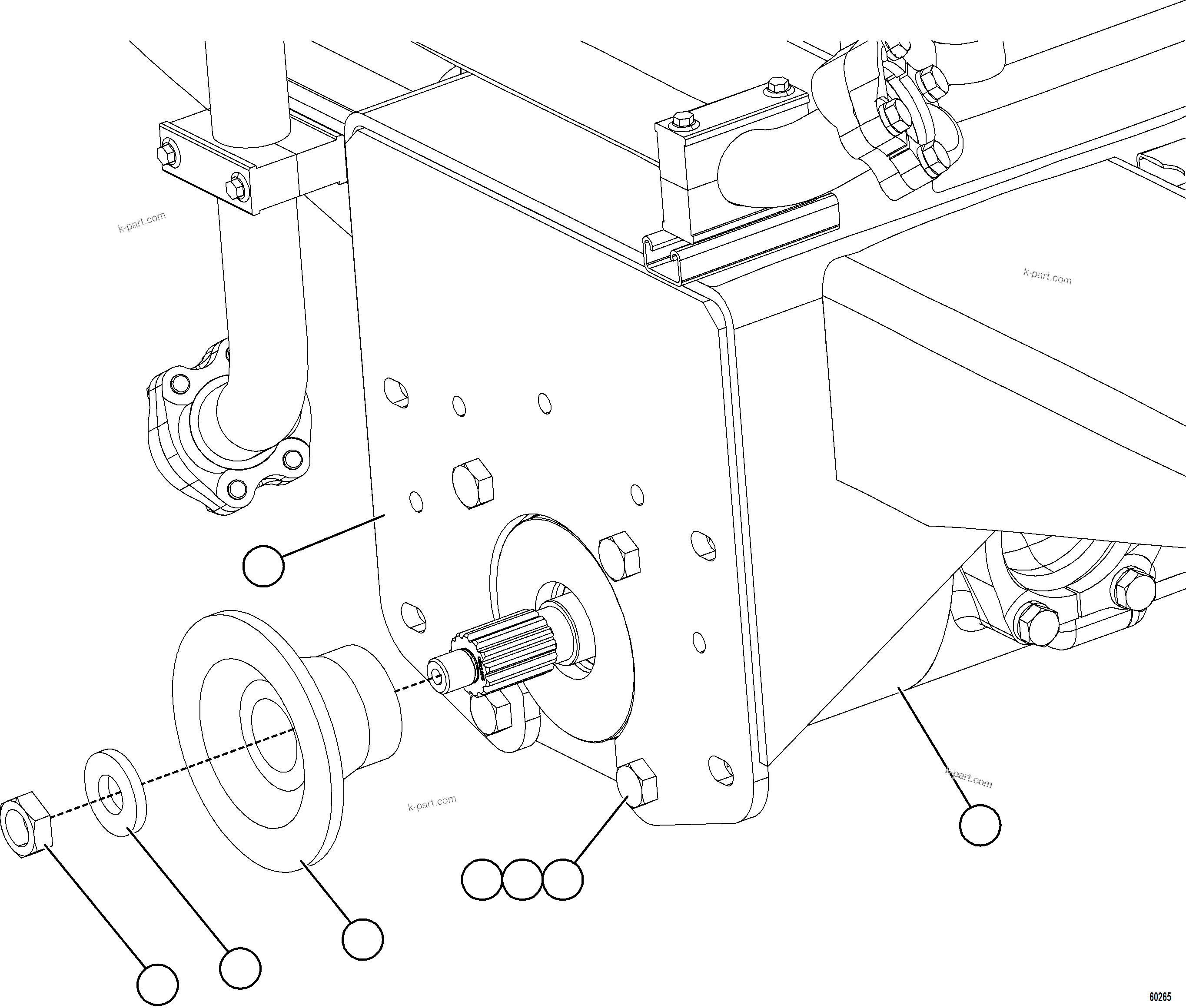 Komatsu parts book diagram for AFE78-AJ 930E-5 S/N A40133 - A40134  MARIGOLD: HOIST PUMP INSTALLATION