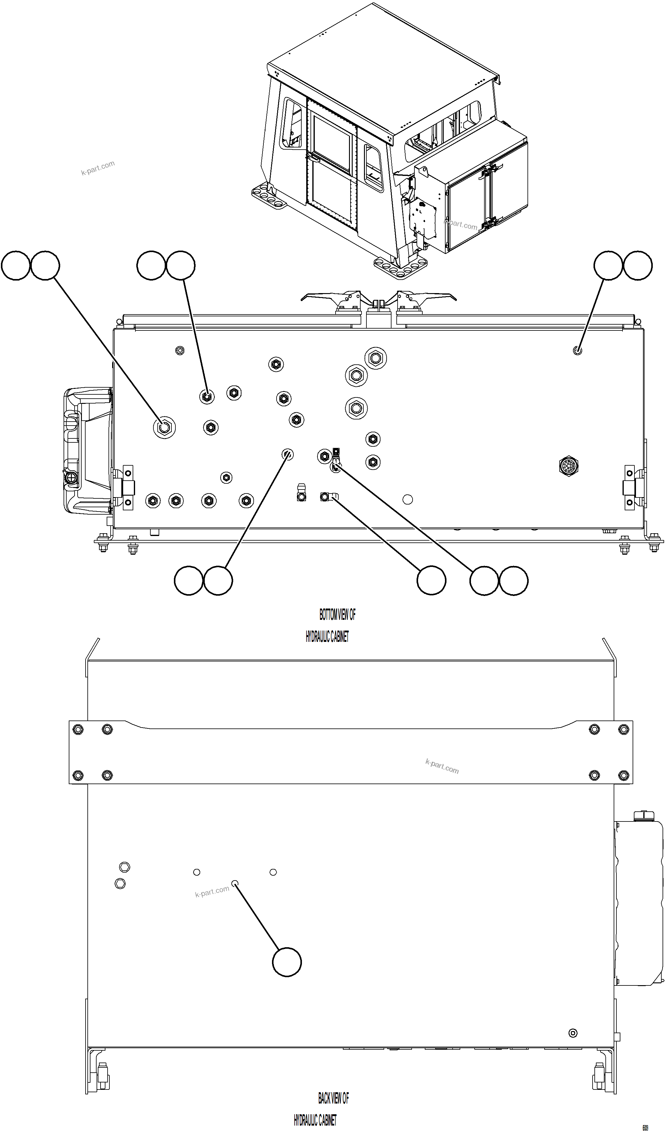 Komatsu parts book diagram for AFE78-AJ 930E-5 S/N A40133 - A40134  MARIGOLD: HYDRAULIC BRAKE CABINET STRUCTURE    2/2