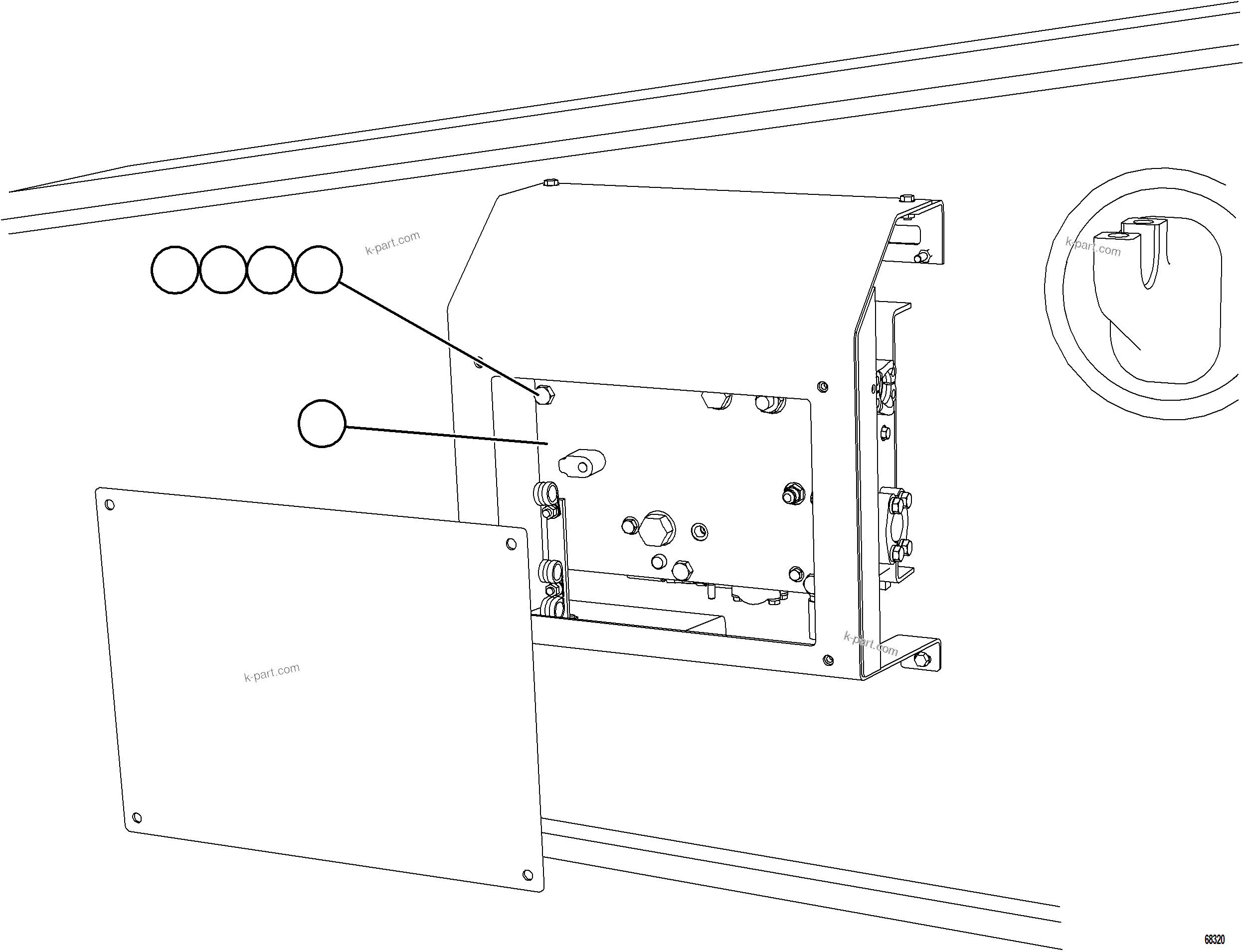 Komatsu parts book diagram for AFE78-AJ 930E-5 S/N A40133 - A40134  MARIGOLD: STEERING BLEEDDOWN MANIFOLD INSTALLATION