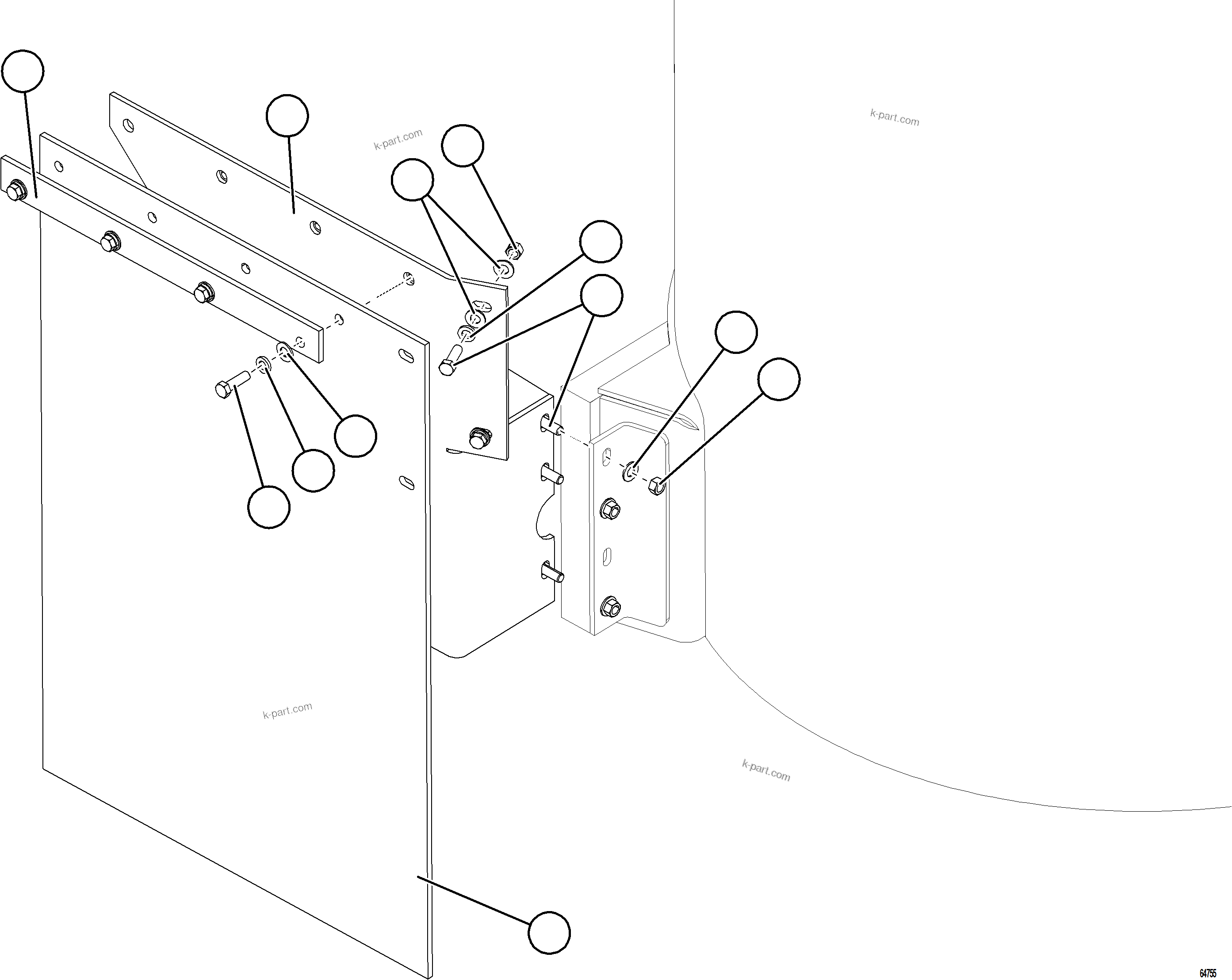 Komatsu parts book diagram for AFE78-AJ 930E-5 S/N A40133 - A40134  MARIGOLD: HYDRAULIC TANK MUD FLAPS (STANDARD)