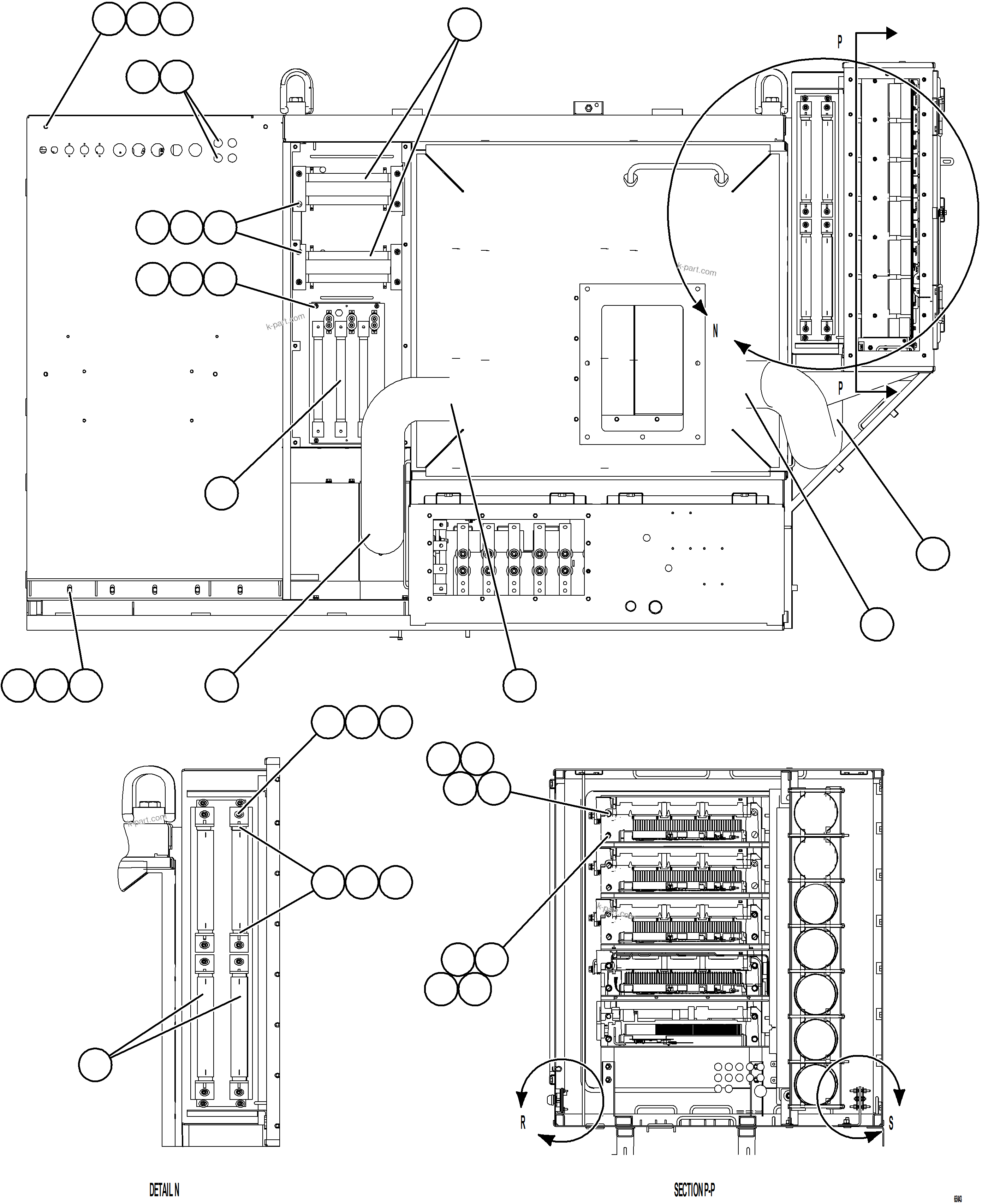 Komatsu parts book diagram for AFE78-AL 930E-5 S/N A40139 - A40140  MOGALAKWENA: CONTROL CABINET    10/13