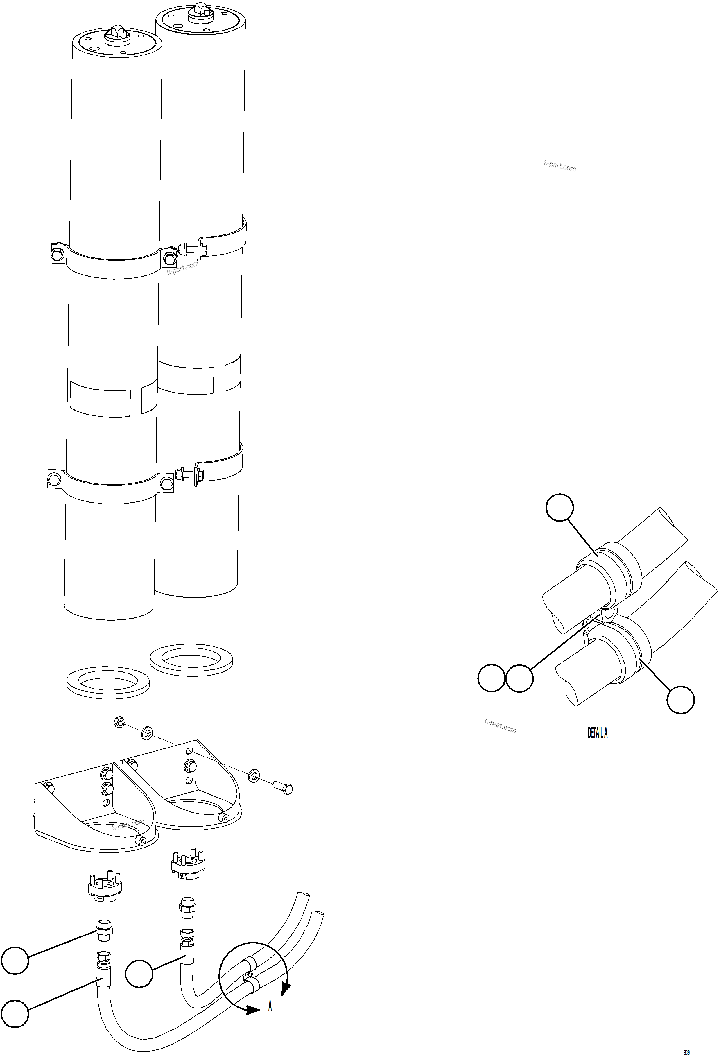 Komatsu parts book diagram for AFE78-AL 930E-5 S/N A40139 - A40140  MOGALAKWENA: BRAKE ACCUMULATOR INSTALLATION    2/2