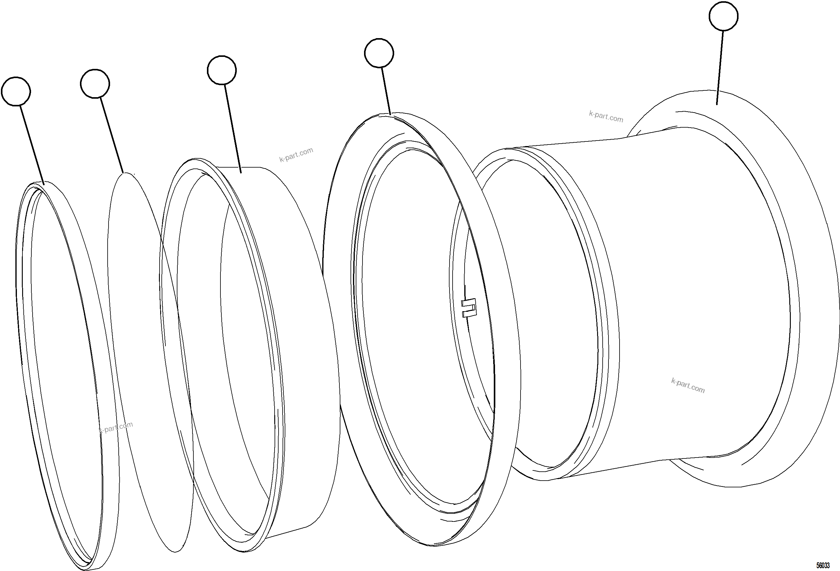 Komatsu parts book diagram for AFE78-AL 930E-5 S/N A40139 - A40140  MOGALAKWENA: STANDARD RIM ASSEMBLY
