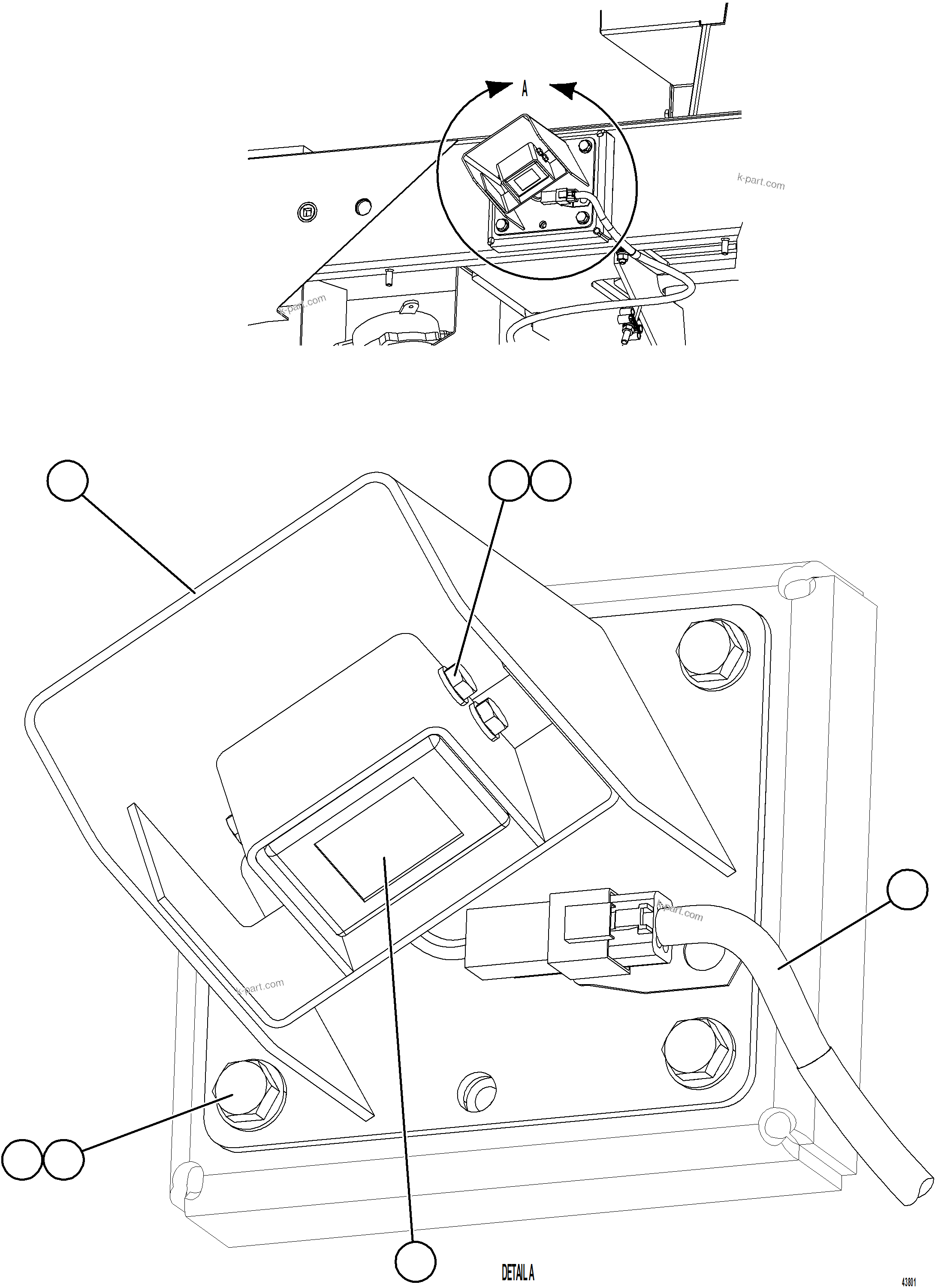 Komatsu parts book diagram for AFE78-AL 930E-5 S/N A40139 - A40140  MOGALAKWENA: KOMVISION CAMERA INSTALLATION - LEFT