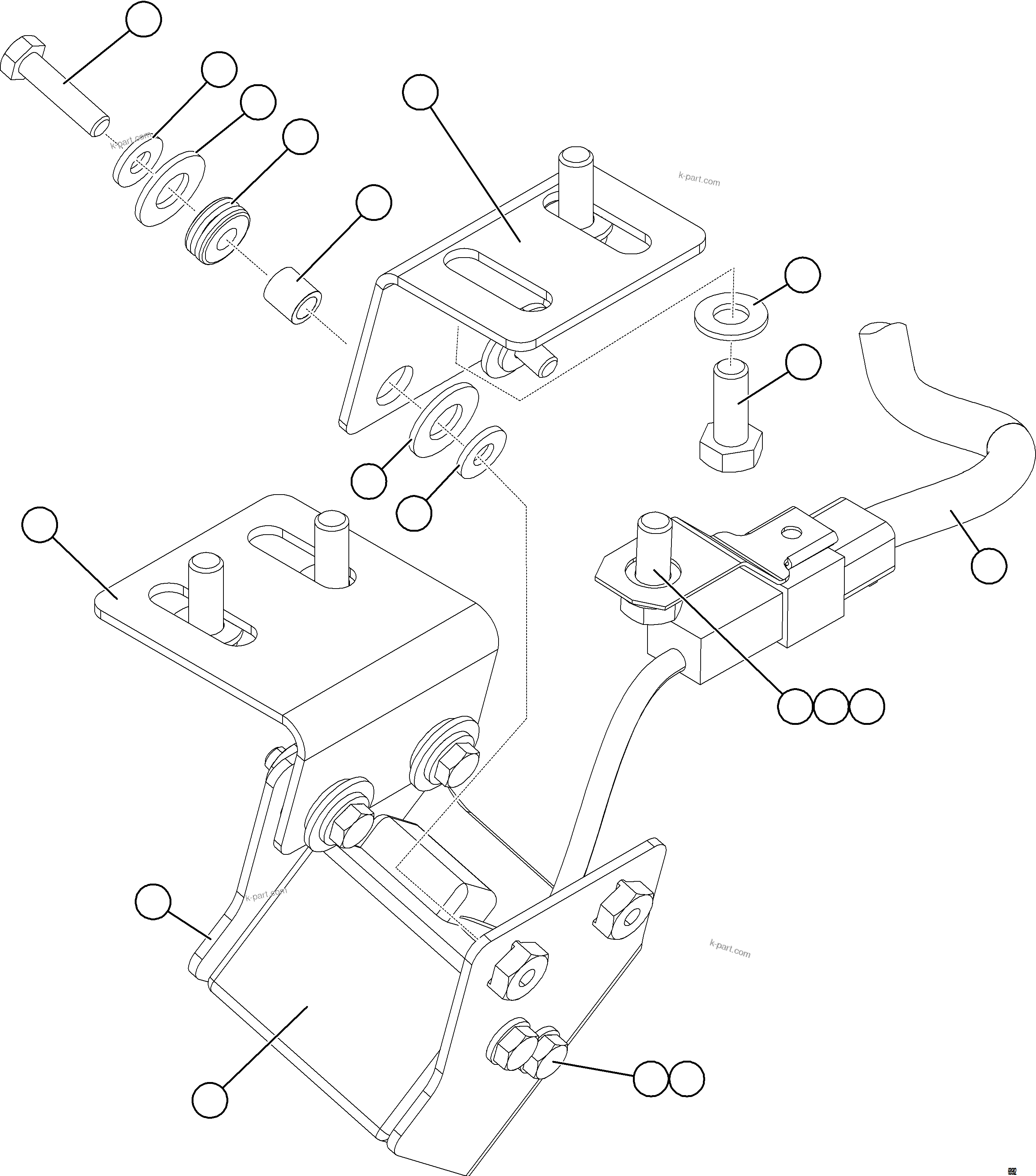 Komatsu parts book diagram for AFE78-AL 930E-5 S/N A40139 - A40140  MOGALAKWENA: KOMVISION CAMERA INSTALLATION - FRONT