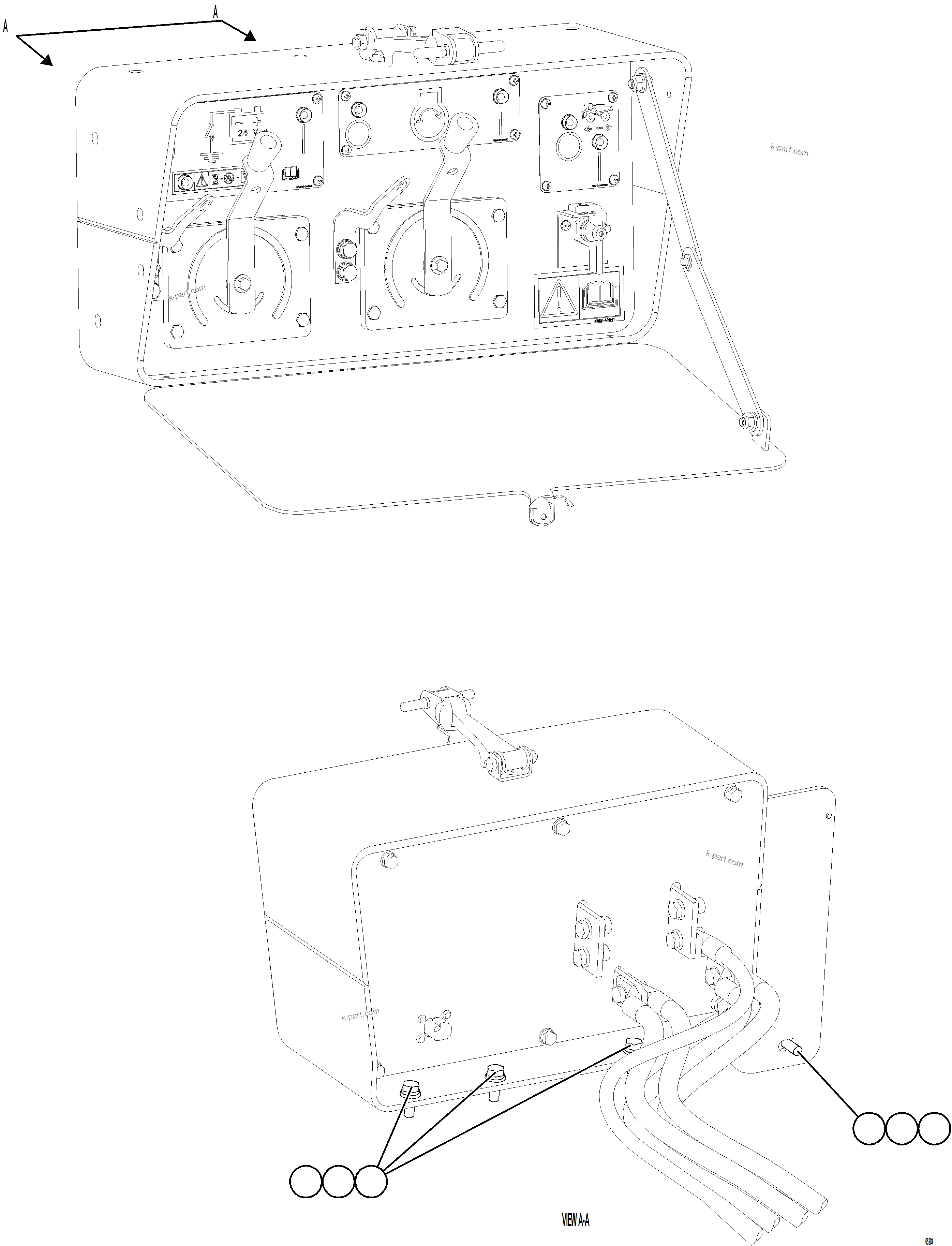 Komatsu parts book diagram for AFE78-AM 930E-5 S/N A40141  IOCC: ISOLATION BOX INSTALLATION