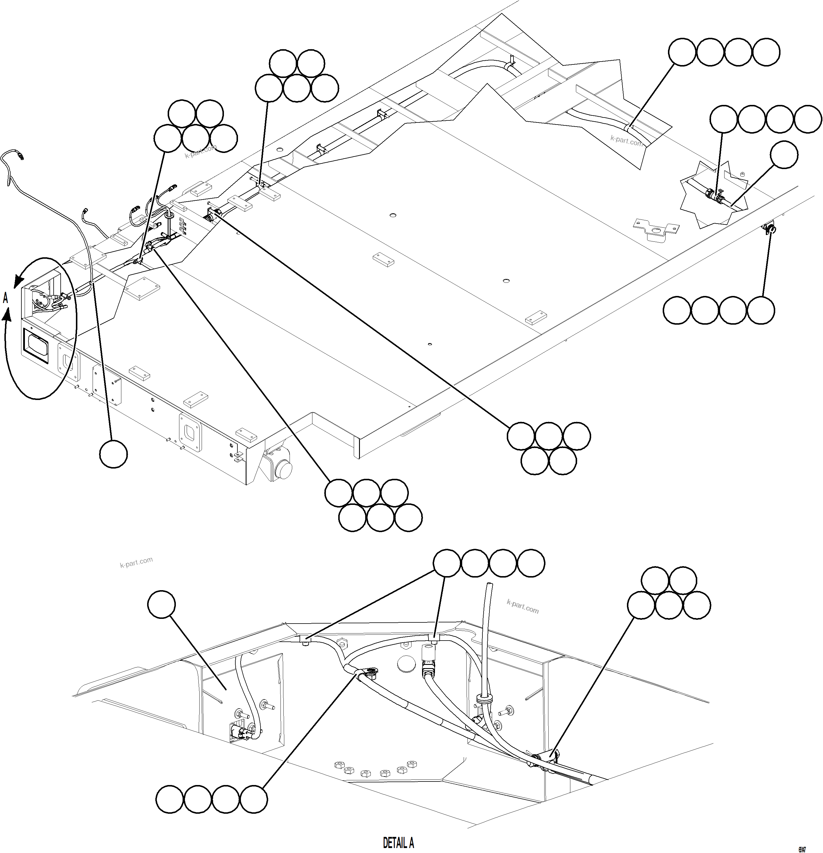 Komatsu parts book diagram for AFE78-AM 930E-5 S/N A40141  IOCC: RH DECK WIRING HARNESS & LIGHTS