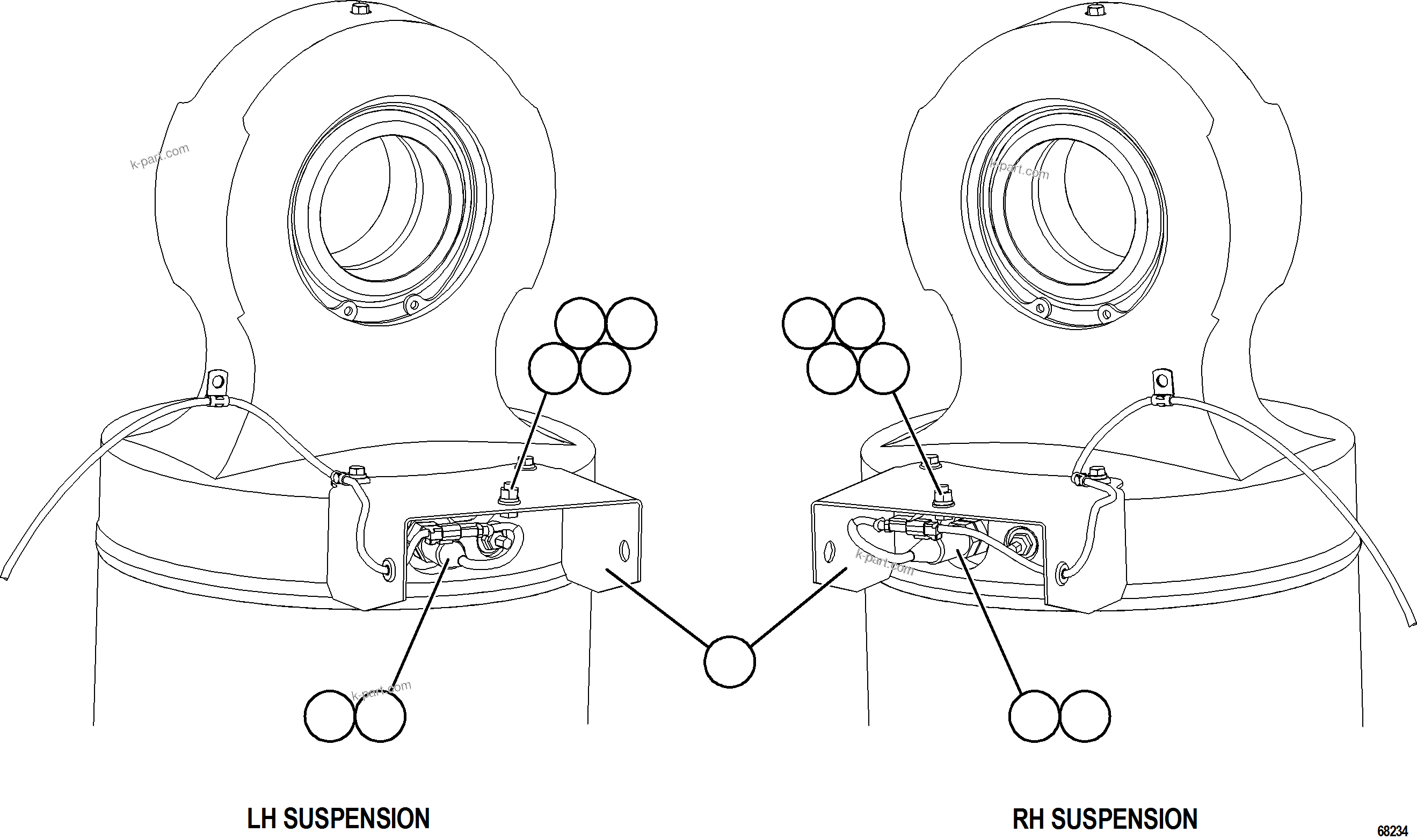 Komatsu parts book diagram for AFE78-AM 930E-5 S/N A40141  IOCC: PLM PRESSURE SENSOR - REAR SUSPENSIONS    1/2