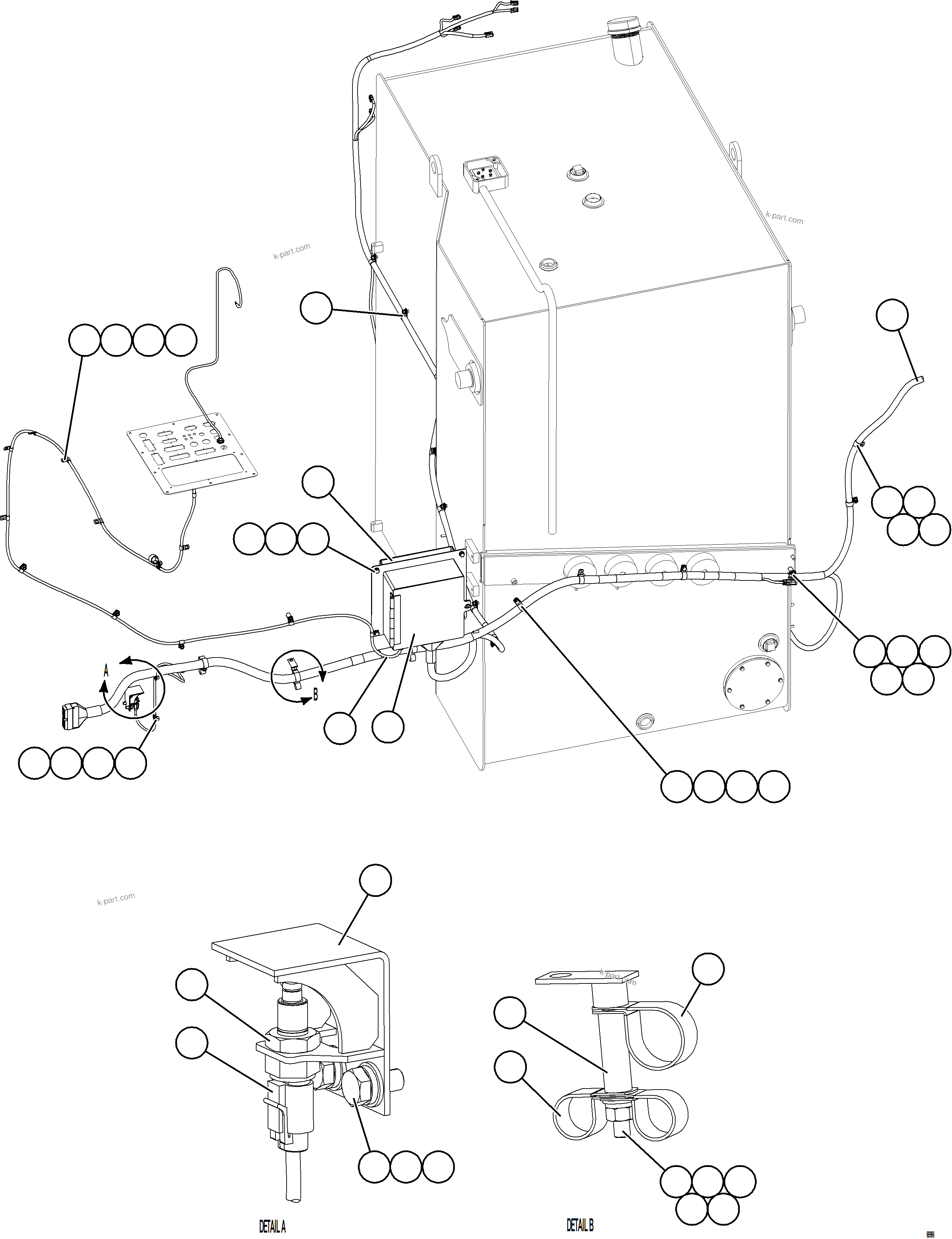 Komatsu parts book diagram for AFE78-AM 930E-5 S/N A40141  IOCC: DEF SYSTEM WIRING    1/3