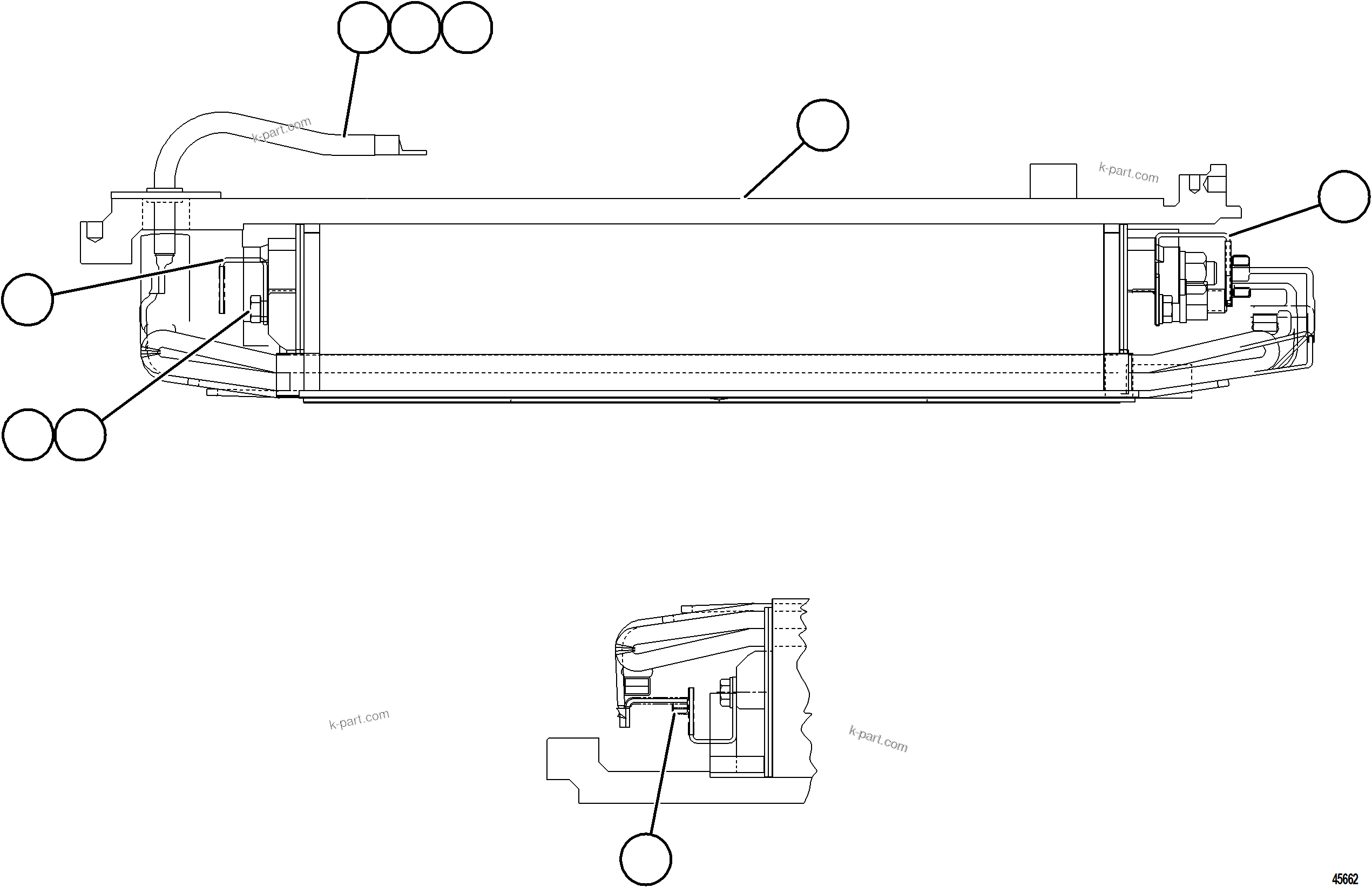 Komatsu parts book diagram for AFE78-AM 930E-5 S/N A40141  IOCC: ALTERNATOR STATOR ASSEMBLY    58F-43-03160