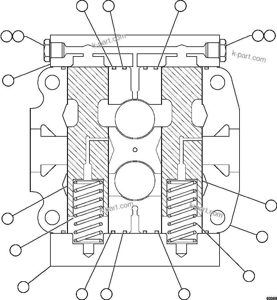 Komatsu parts book diagram for AFE78-AM 930E-5 S/N A40141  IOCC: SPOOL SECTION ASSEMBLY - TANK    BF3050