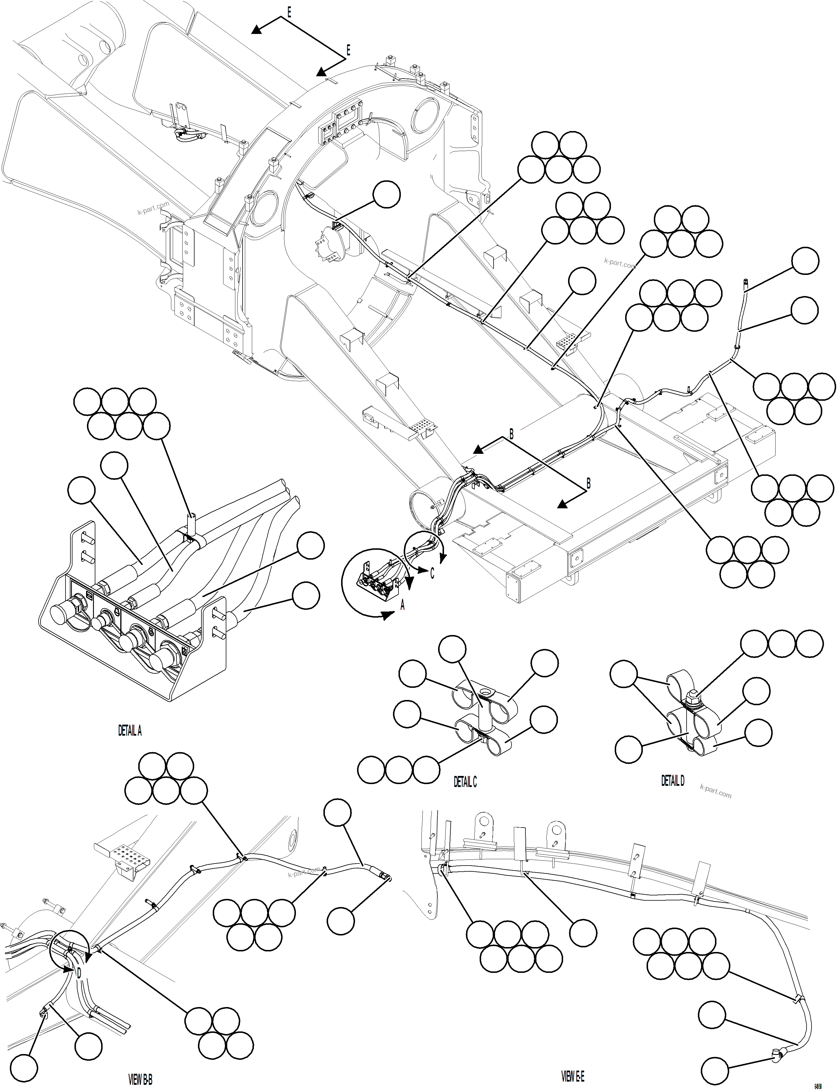 Komatsu parts book diagram for AFE78-AM 930E-5 S/N A40141  IOCC: REMOTE SERVICE CENTER    1/2