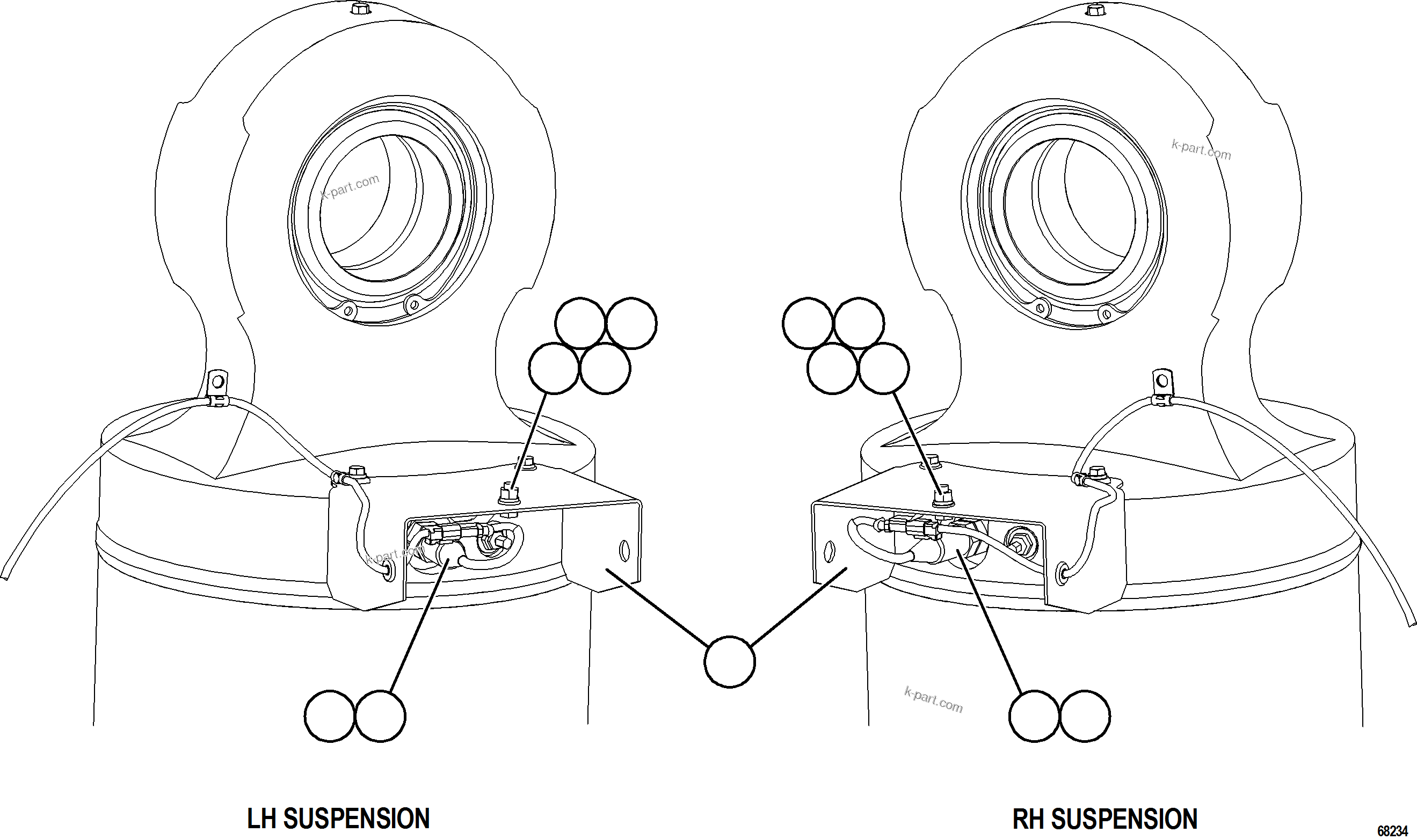 Komatsu parts book diagram for AFE78-BB 930E-5 S/N A40173 - A40175, A40181  LOMAS BAYAS: PLM PRESSURE SENSOR - REAR SUSPENSIONS    1/2
