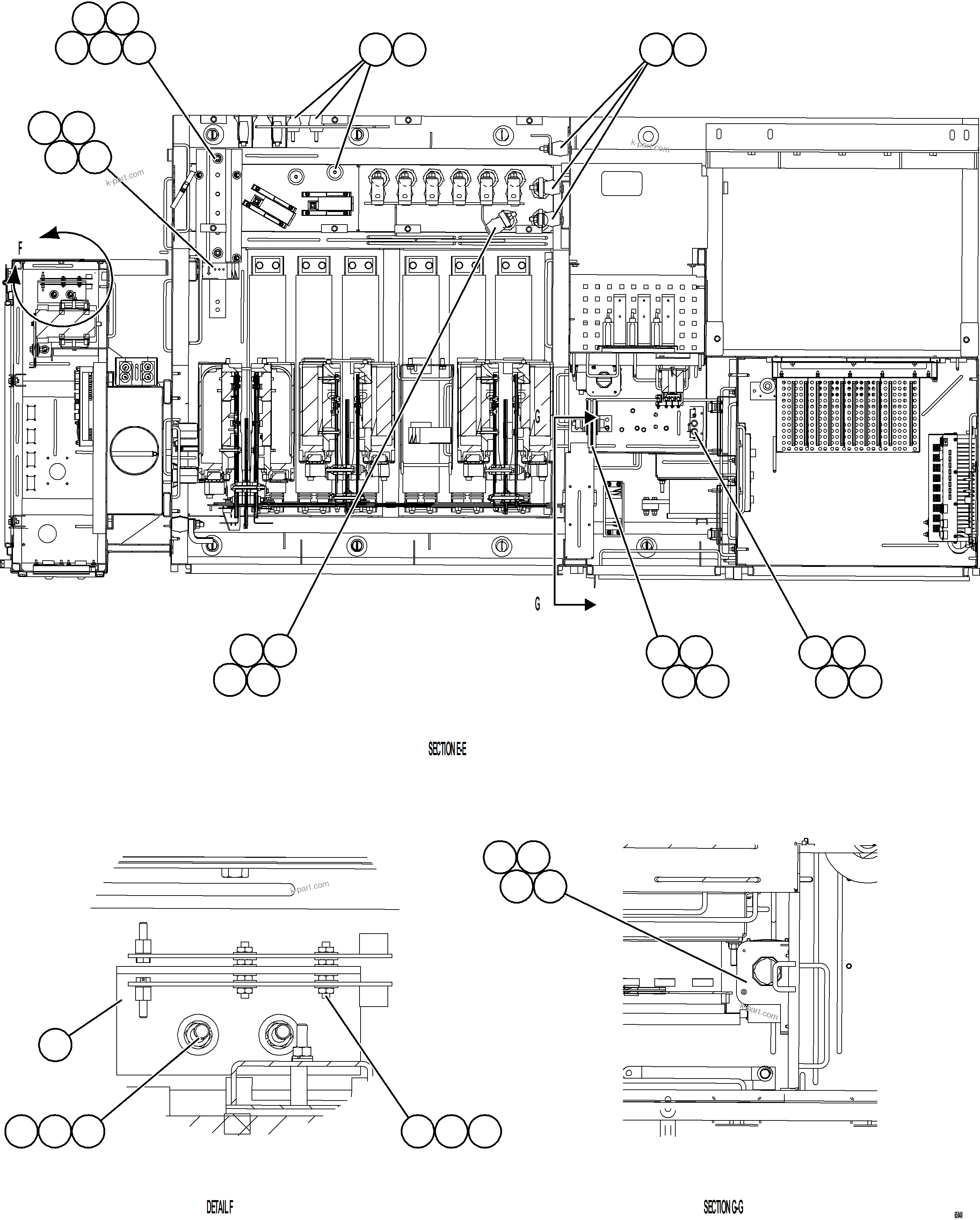 Komatsu parts book diagram for AFE78-BB 930E-5 S/N A40173 - A40175, A40181  LOMAS BAYAS: CONTROL CABINET    7/13
