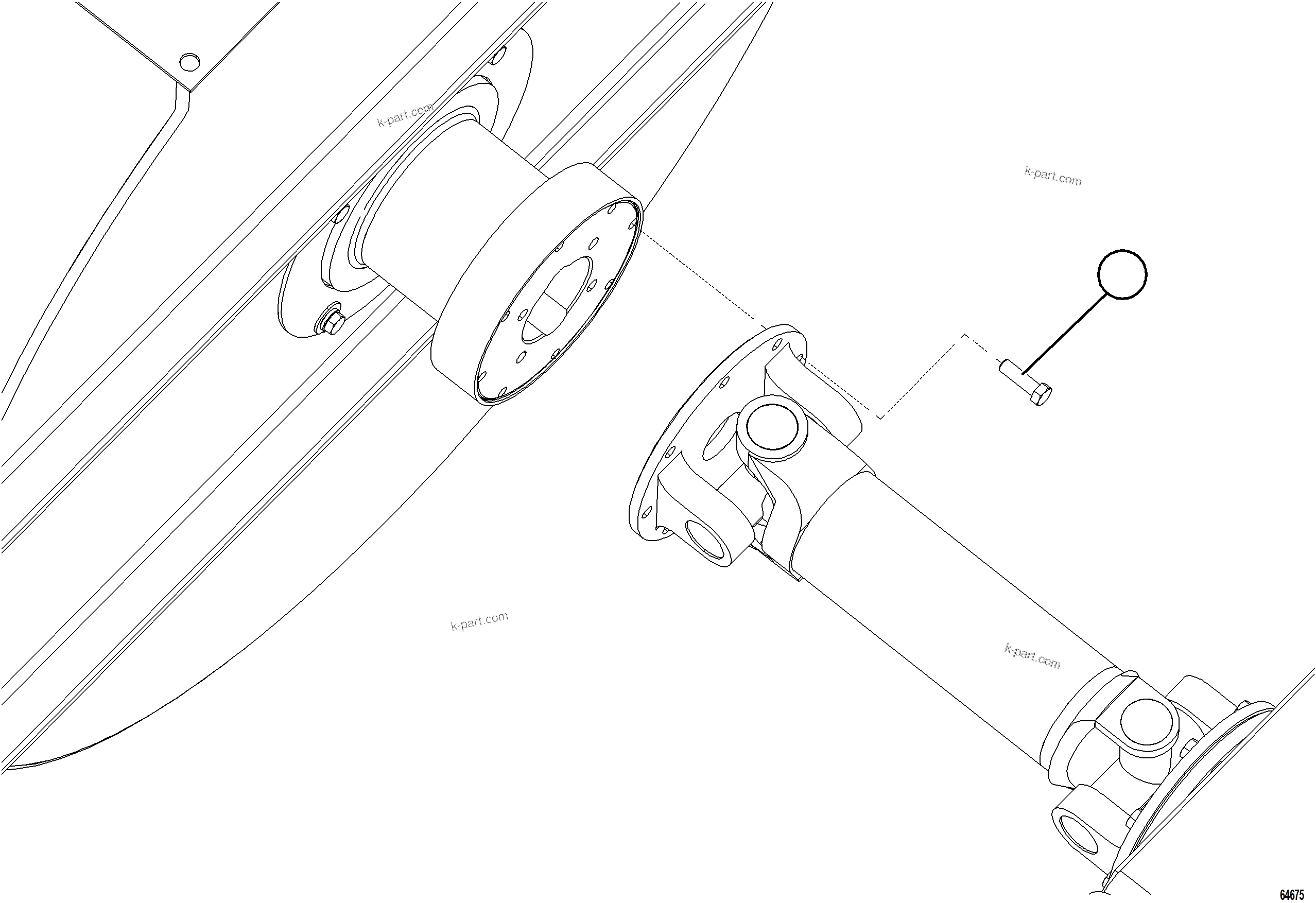 Komatsu parts book diagram for AFE78-BB 930E-5 S/N A40173 - A40175, A40181  LOMAS BAYAS: DRIVESHAFT INSTALLATION - TRACTION ALTERNATOR