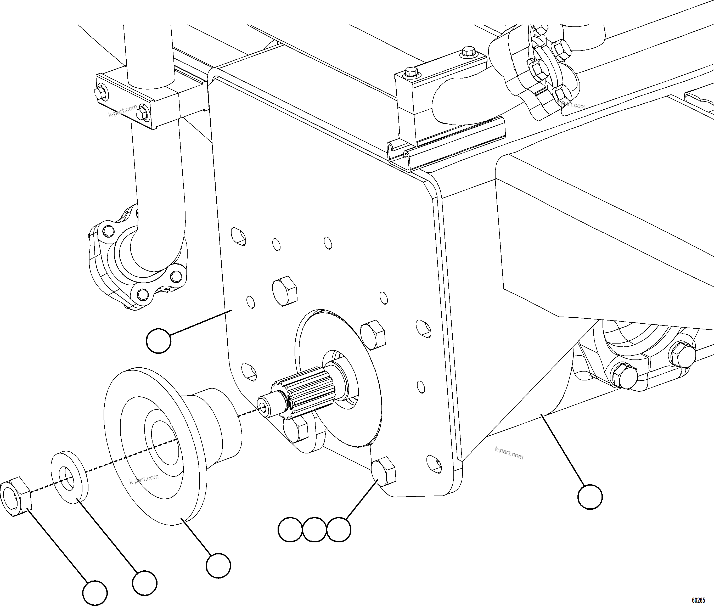 Komatsu parts book diagram for AFE78-BB 930E-5 S/N A40173 - A40175, A40181  LOMAS BAYAS: HOIST PUMP INSTALLATION