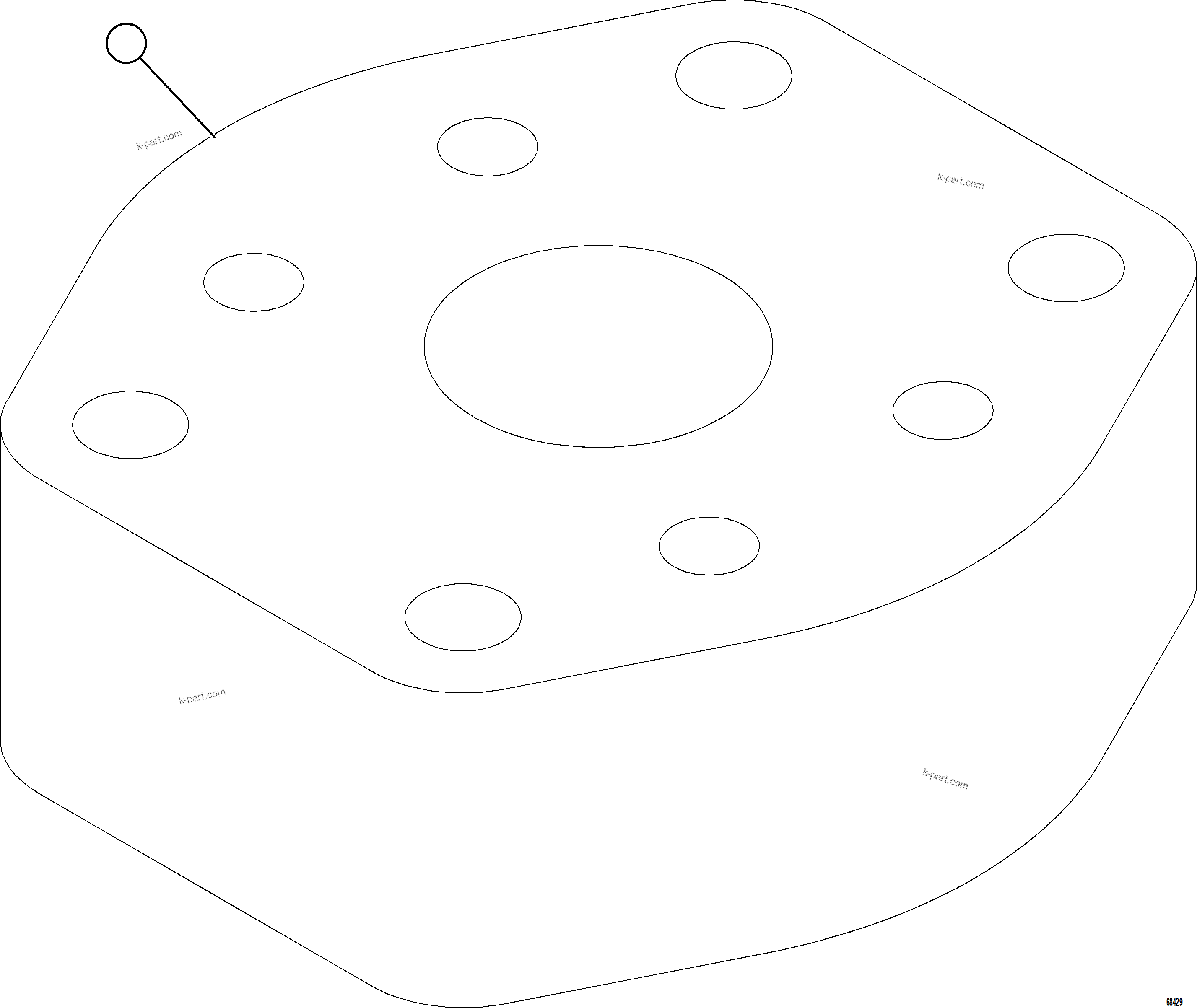 Komatsu parts book diagram for AFE78-BB 930E-5 S/N A40173 - A40175, A40181  LOMAS BAYAS: FLUSHING BLOCK