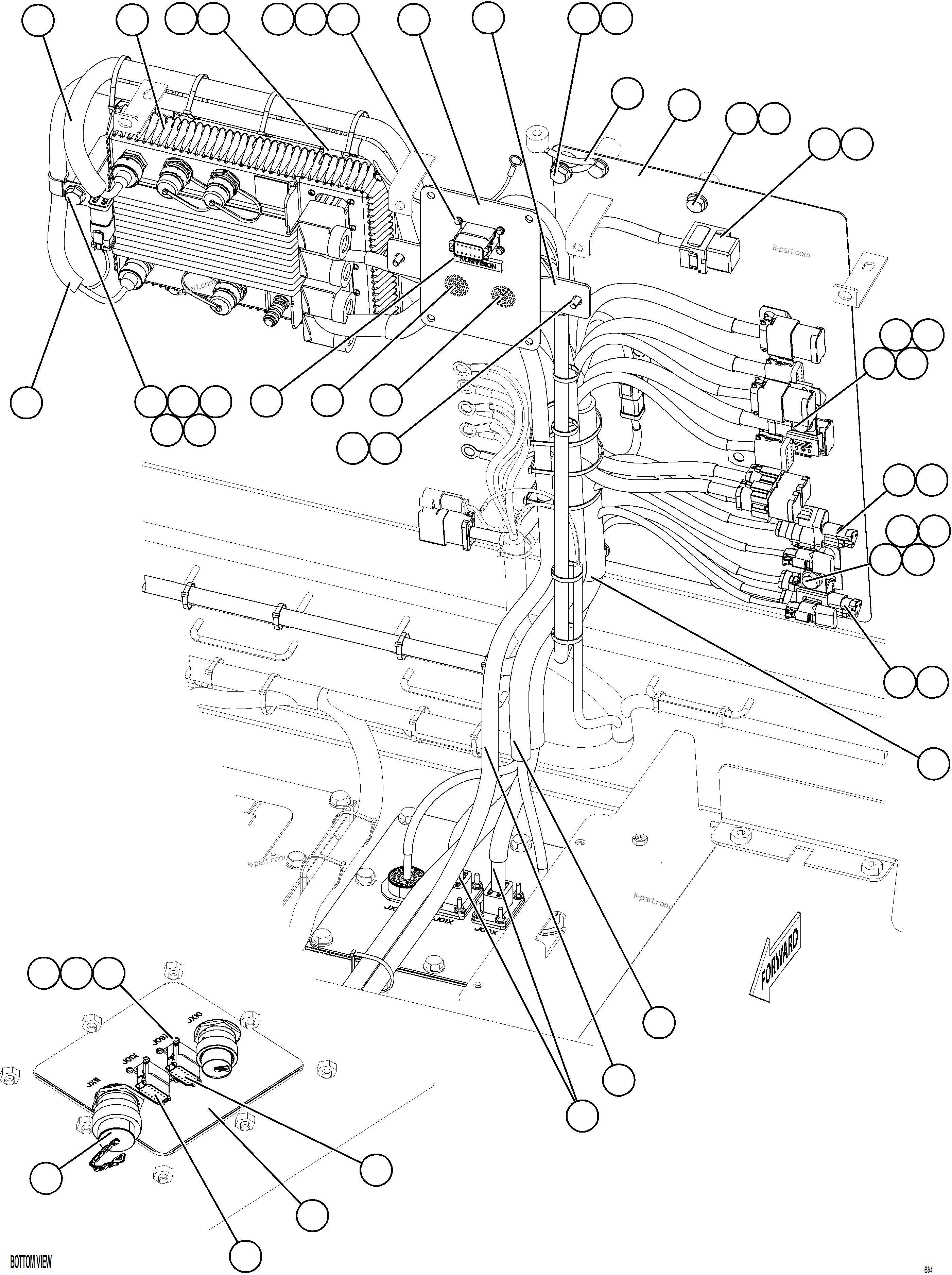 Komatsu parts book diagram for AFE78-BB 930E-5 S/N A40173 - A40175, A40181  LOMAS BAYAS: KOMVISION CONTROLLER BOX