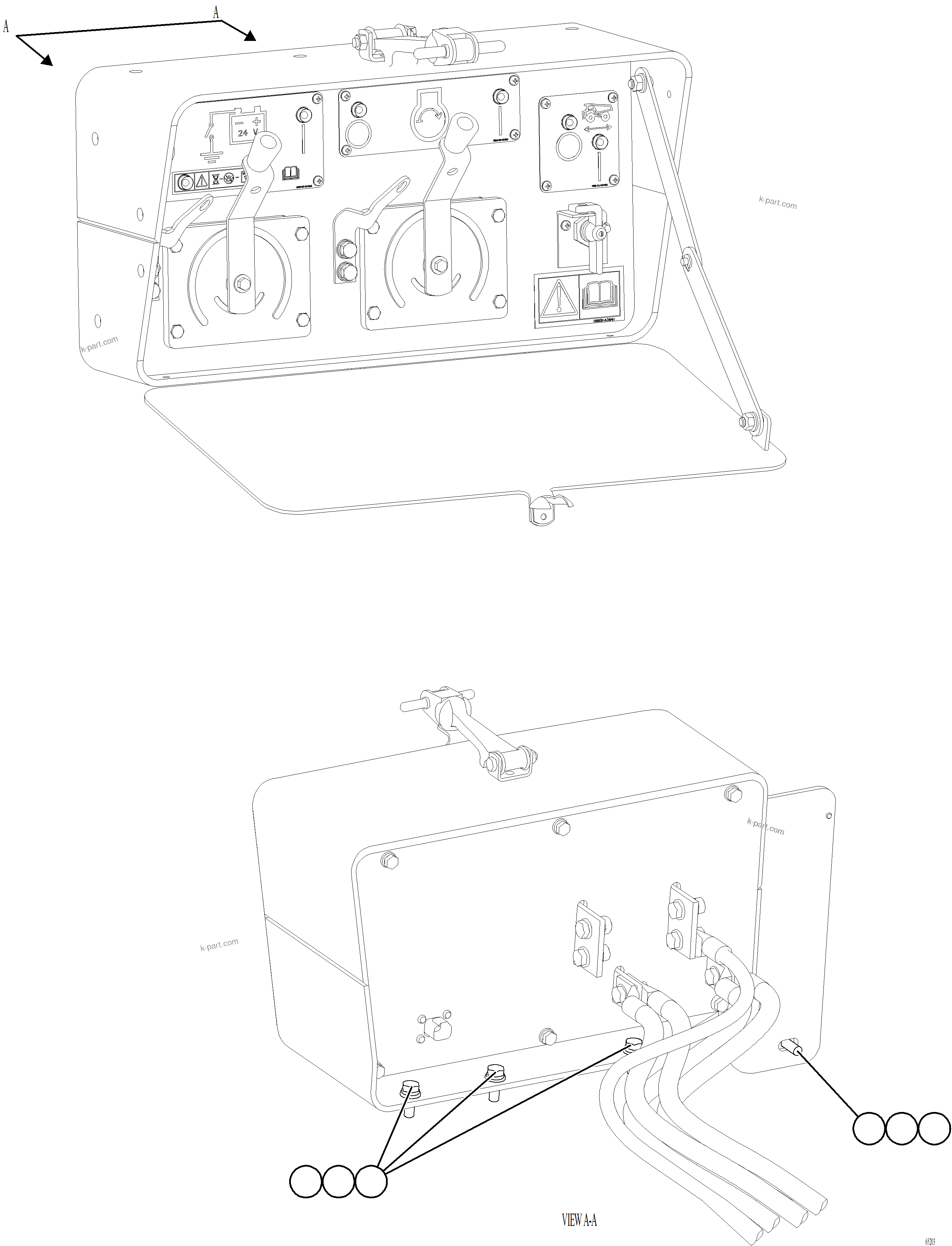 Komatsu parts book diagram for AFE78-BD 930E-5 S/N A40180  THEISS: ISOLATION BOX INSTALLATION