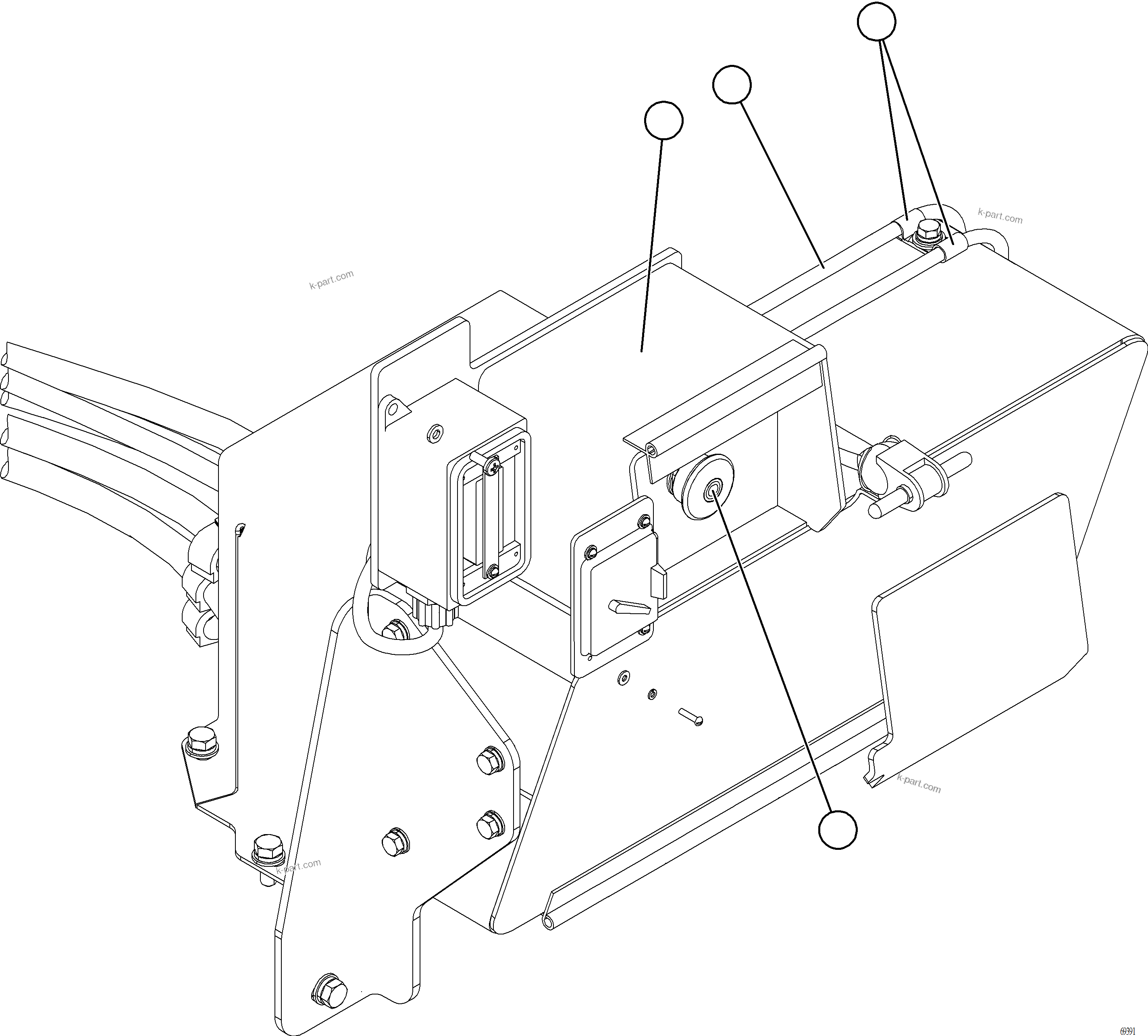 Komatsu parts book diagram for AFE78-BD 930E-5 S/N A40180  THEISS: GROUND LEVEL ENGINE SHUTDOWN SWITCH