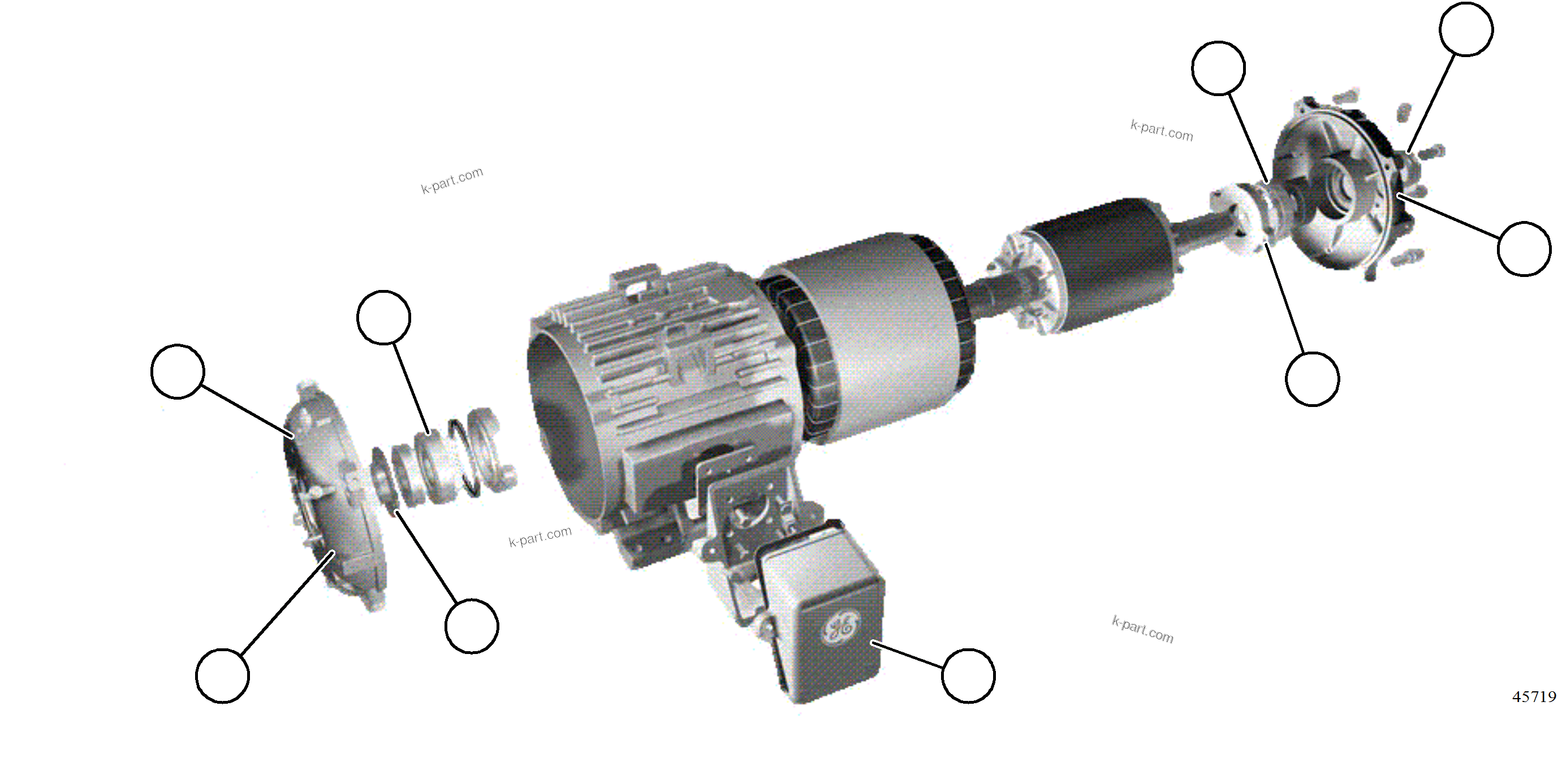Komatsu parts book diagram for AFE78-BD 930E-5 S/N A40180  THEISS: AUXILIARY BLOWER MOTOR    58F-02-04110
