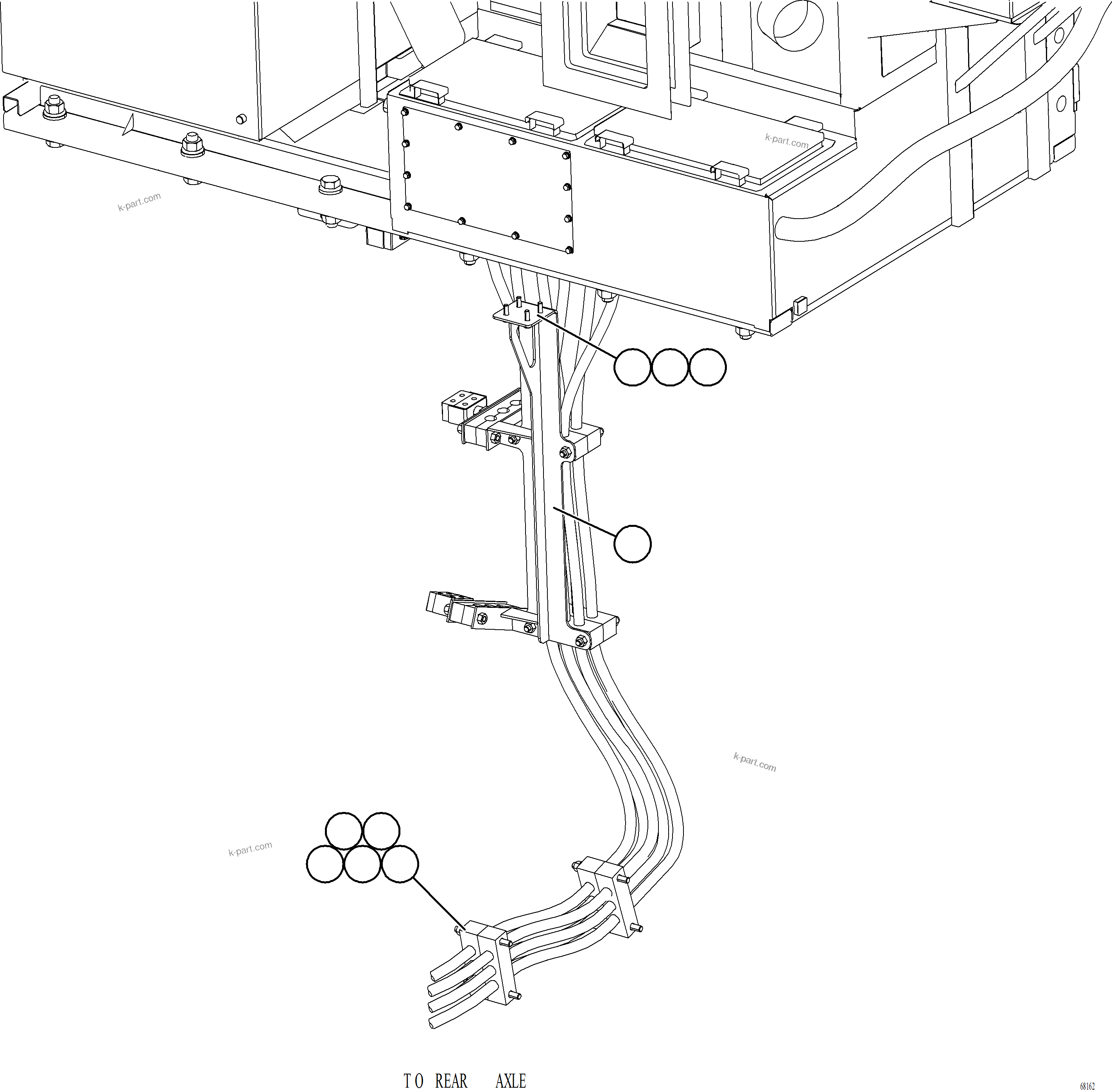 Komatsu parts book diagram for AFE78-BD 930E-5 S/N A40180  THEISS: CONTROL CABINET EXTERNAL WIRING - WHEEL MOTOR  2/2