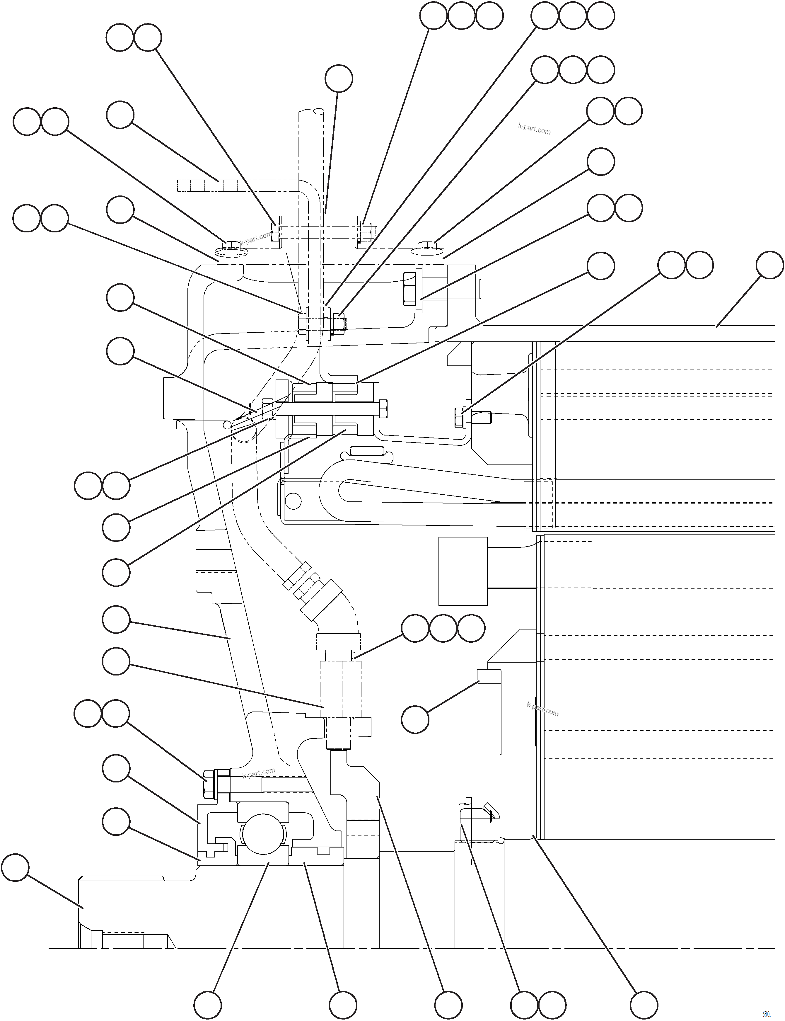 Komatsu parts book diagram for AFE78-BD 930E-5 S/N A40180  THEISS: WHEEL MOTOR    1/2    58F-30-00200