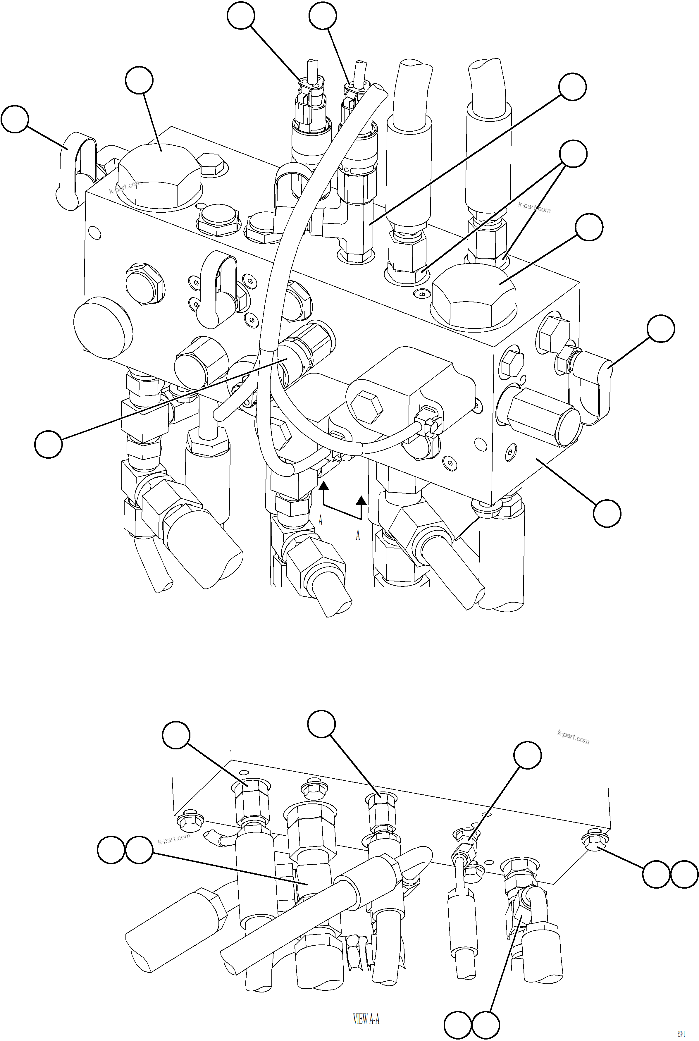 Komatsu parts book diagram for AFE78-BD 930E-5 S/N A40180  THEISS: BRAKE MANIFOLD COMPONENTS