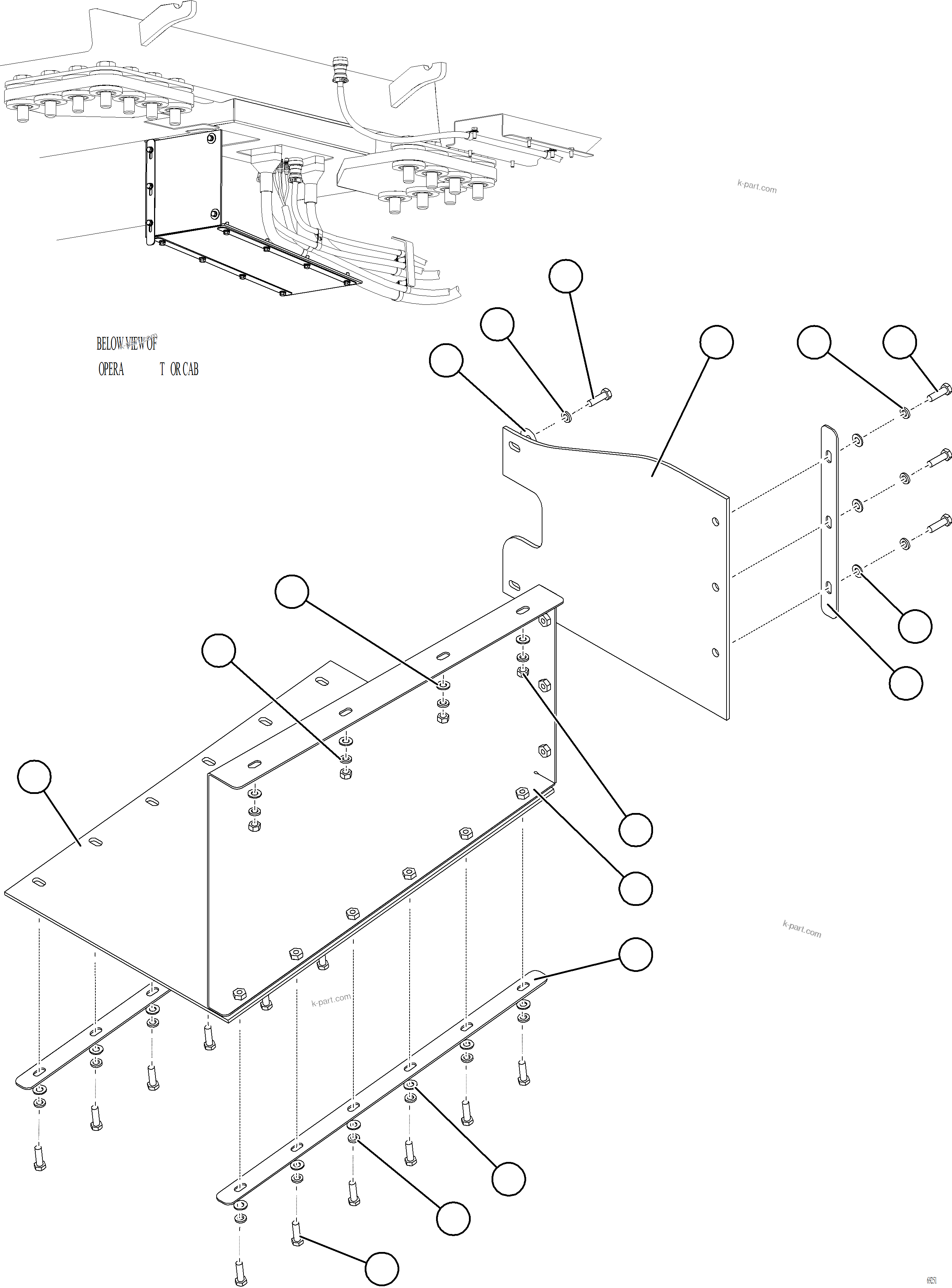 Komatsu parts book diagram for AFE78-BD 930E-5 S/N A40180  THEISS: CAB CONNECTOR MUD FLAPS