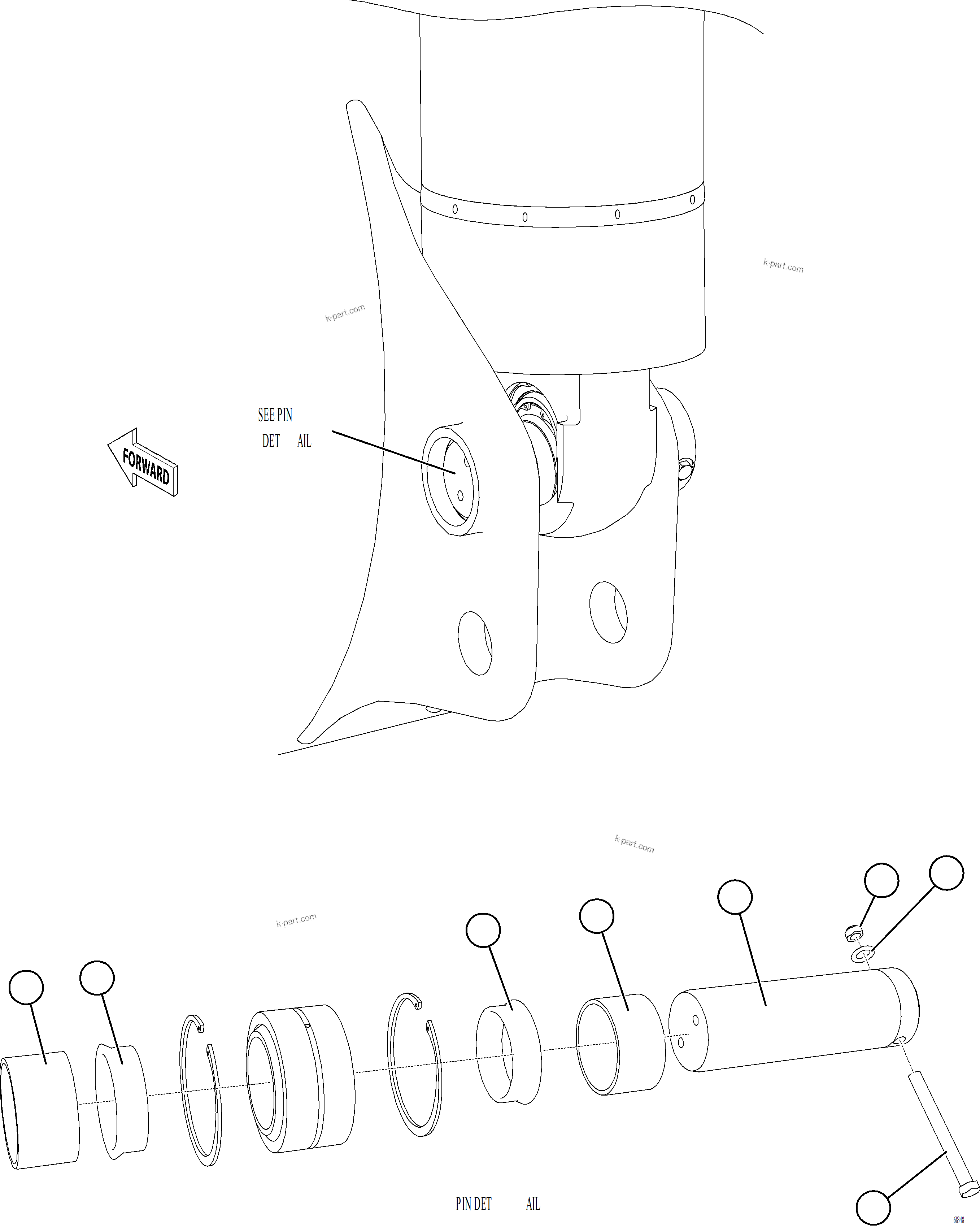 Komatsu parts book diagram for AFE78-BD 930E-5 S/N A40180  THEISS: REAR SUSPENSION INSTALLATION