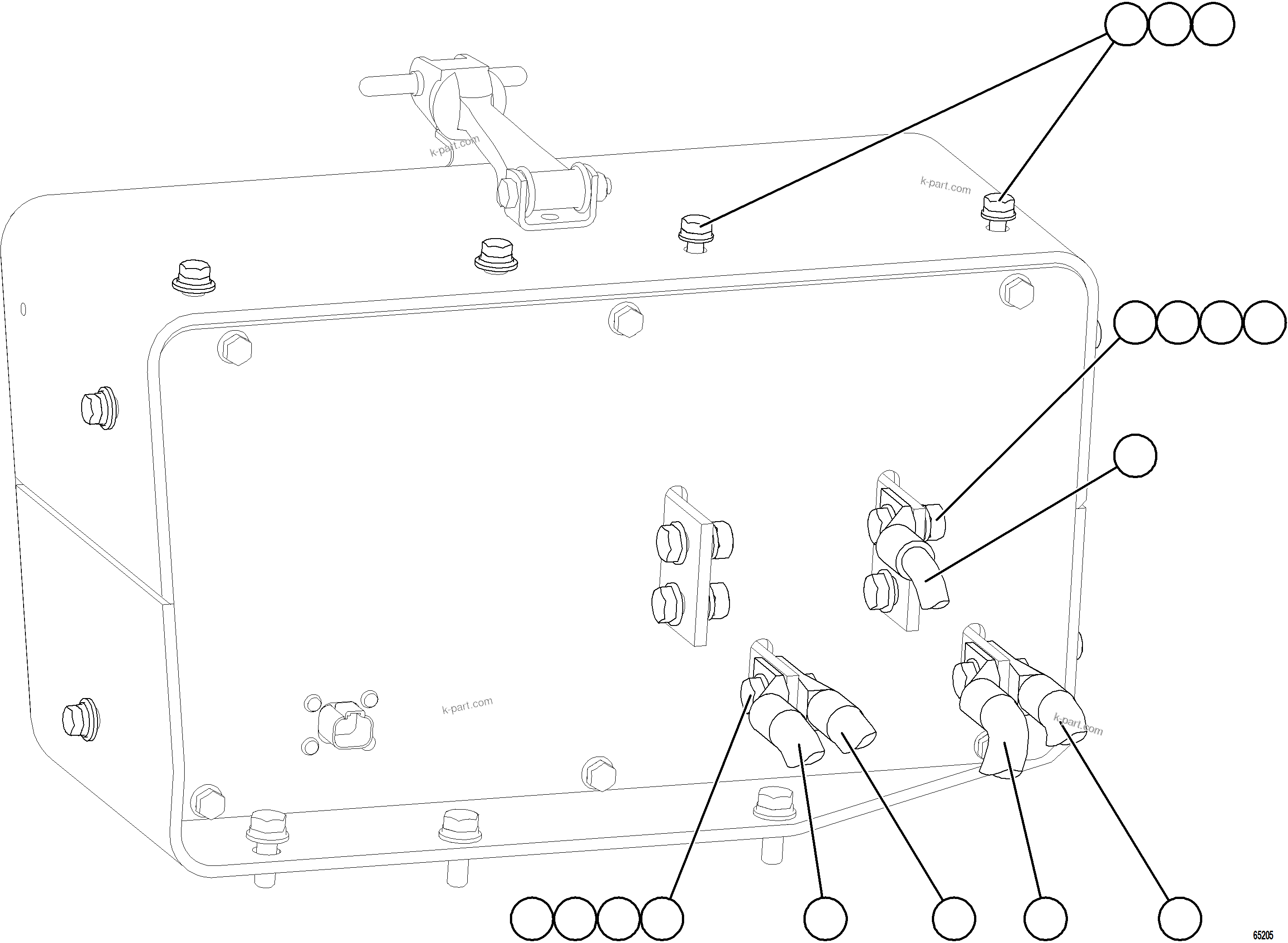Komatsu parts book diagram for AFE78-BH 930E-5 S/N A40200  LOS PELAMBRES: ISOLATION BOX EXTERNAL WIRING    2/2