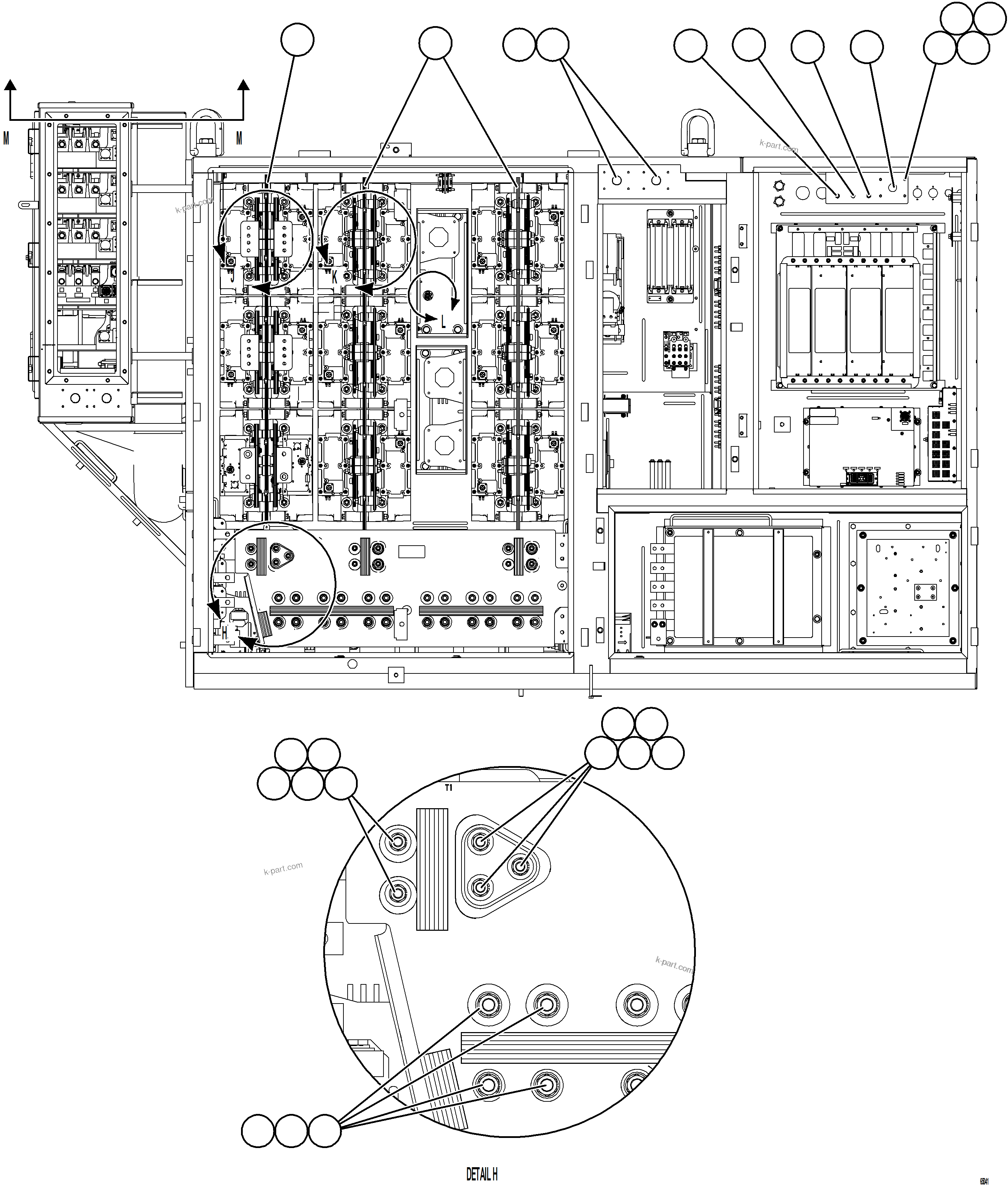 Komatsu parts book diagram for AFE78-BH 930E-5 S/N A40200  LOS PELAMBRES: CONTROL CABINET    8/13