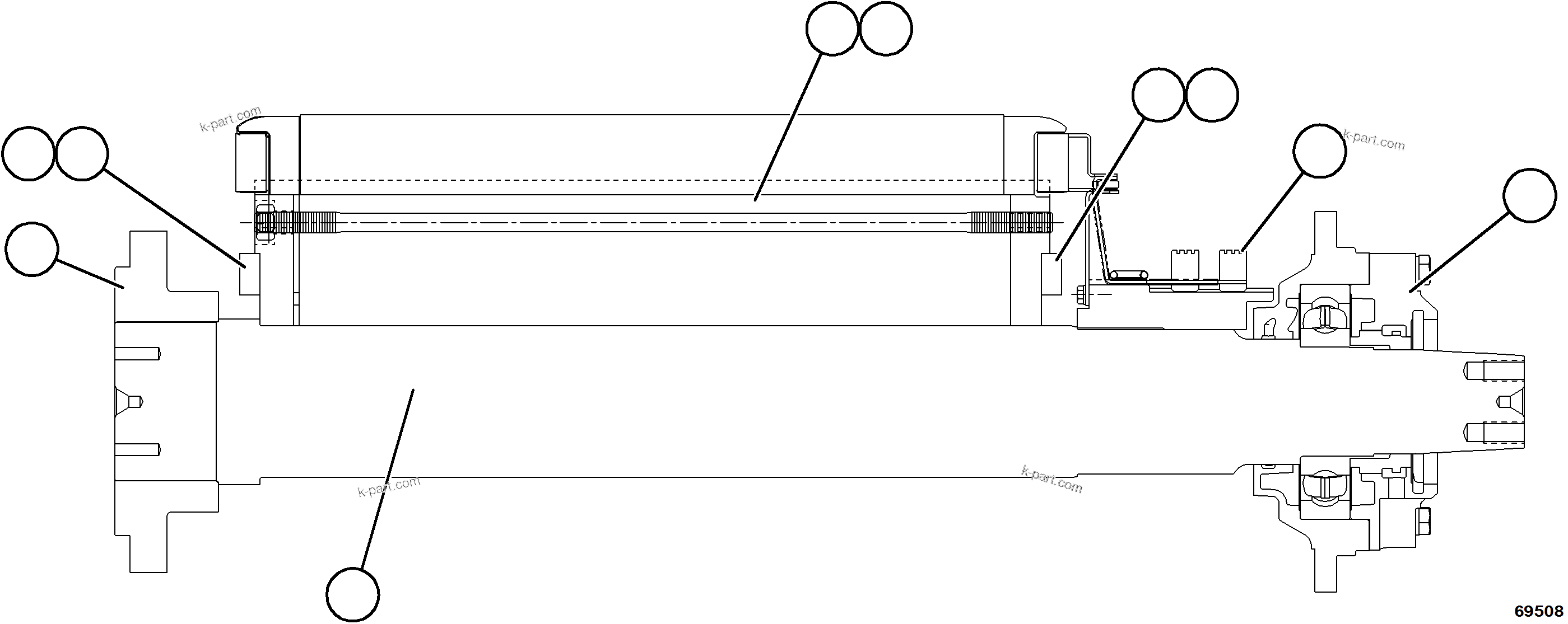 Komatsu parts book diagram for AFE78-BH 930E-5 S/N A40200  LOS PELAMBRES: ALTERNATOR ROTOR ASSEMBLY    2/2    58F-43-03101