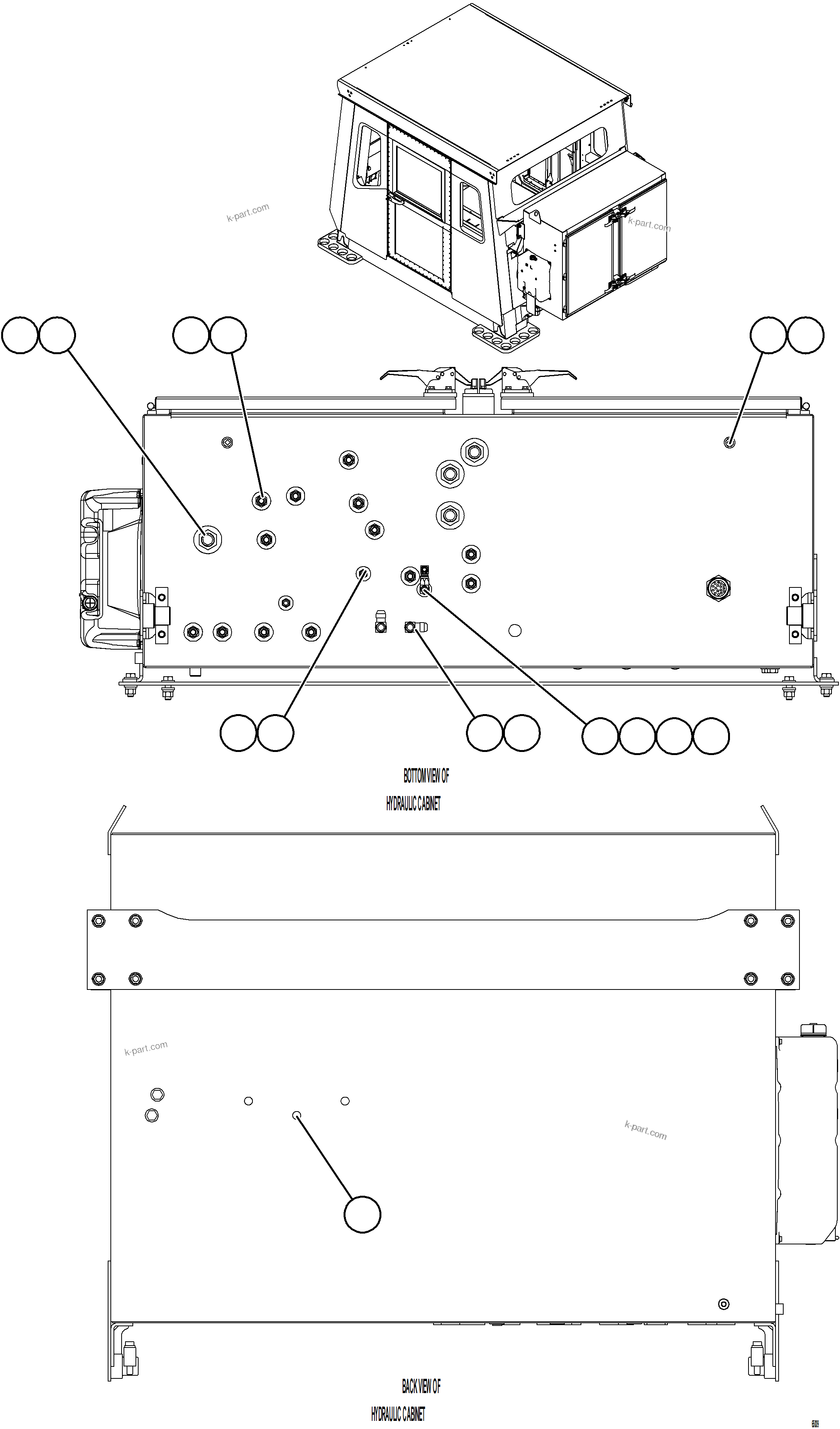 Komatsu parts book diagram for AFE78-BH 930E-5 S/N A40200  LOS PELAMBRES: HYDRAULIC BRAKE CABINET STRUCTURE    2/2
