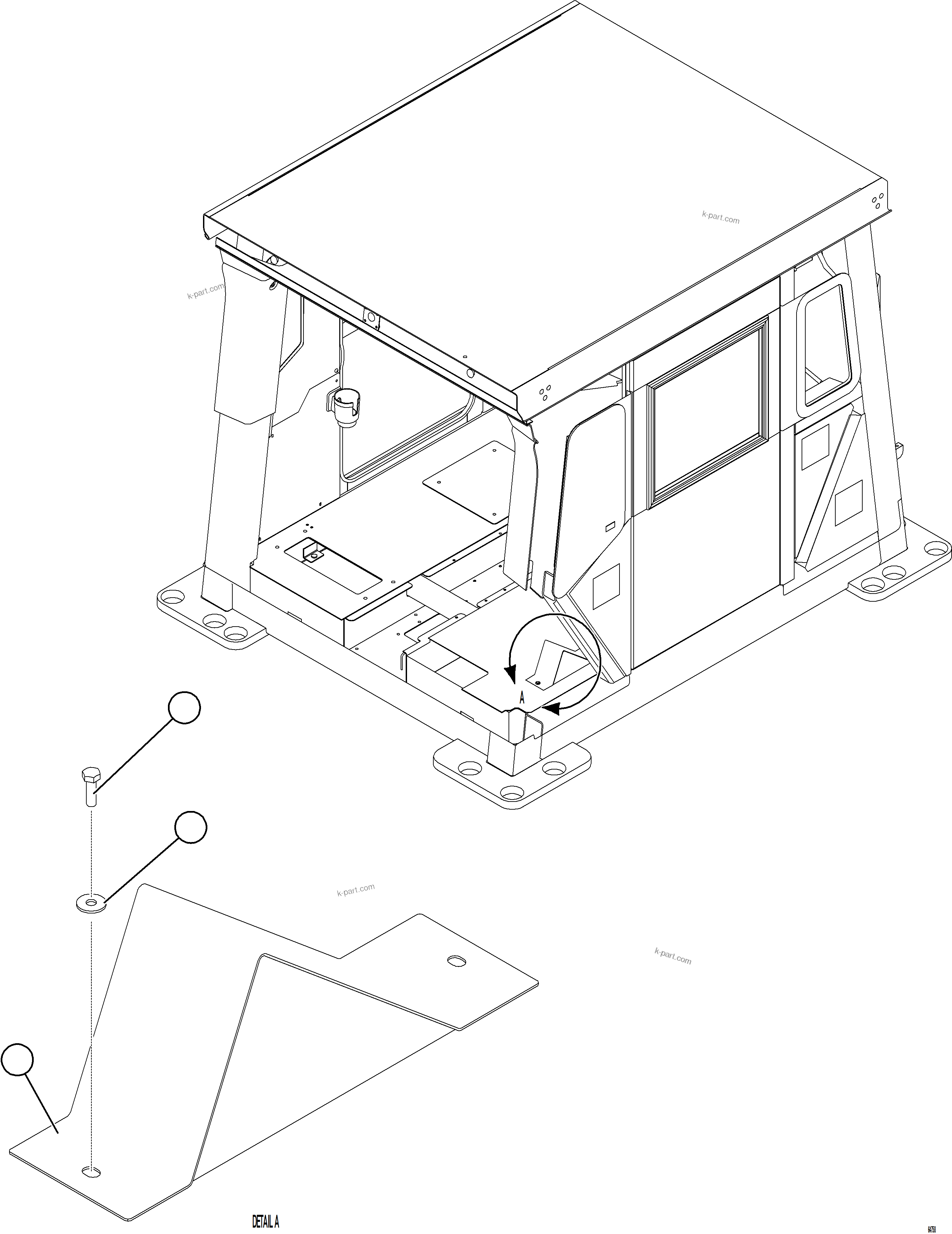 Komatsu parts book diagram for AFE78-BH 930E-5 S/N A40200  LOS PELAMBRES: CAB FOOTREST