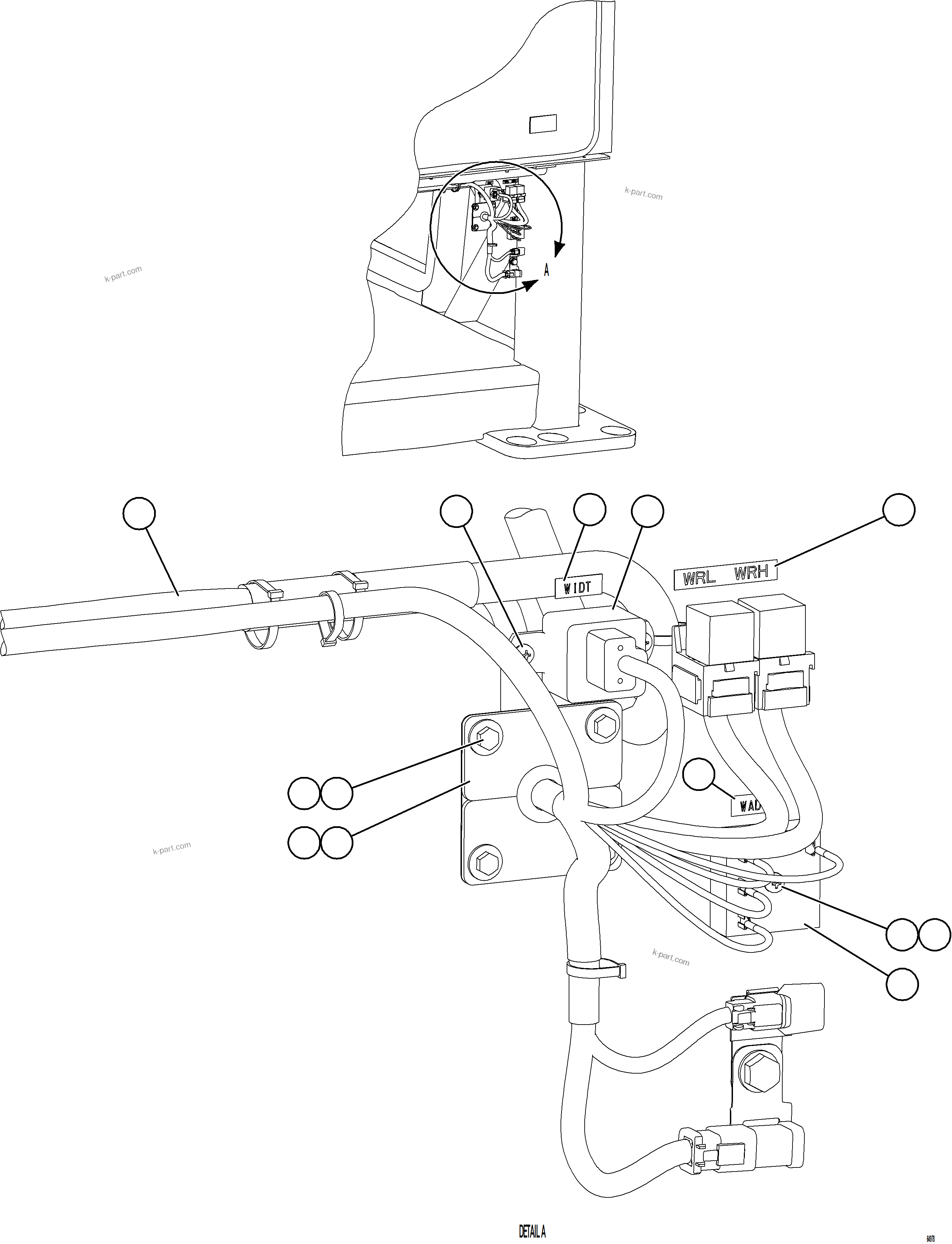 Komatsu parts book diagram for AFE78-BH 930E-5 S/N A40200  LOS PELAMBRES: WIPER/WASHER TIMER DELAY MODULES