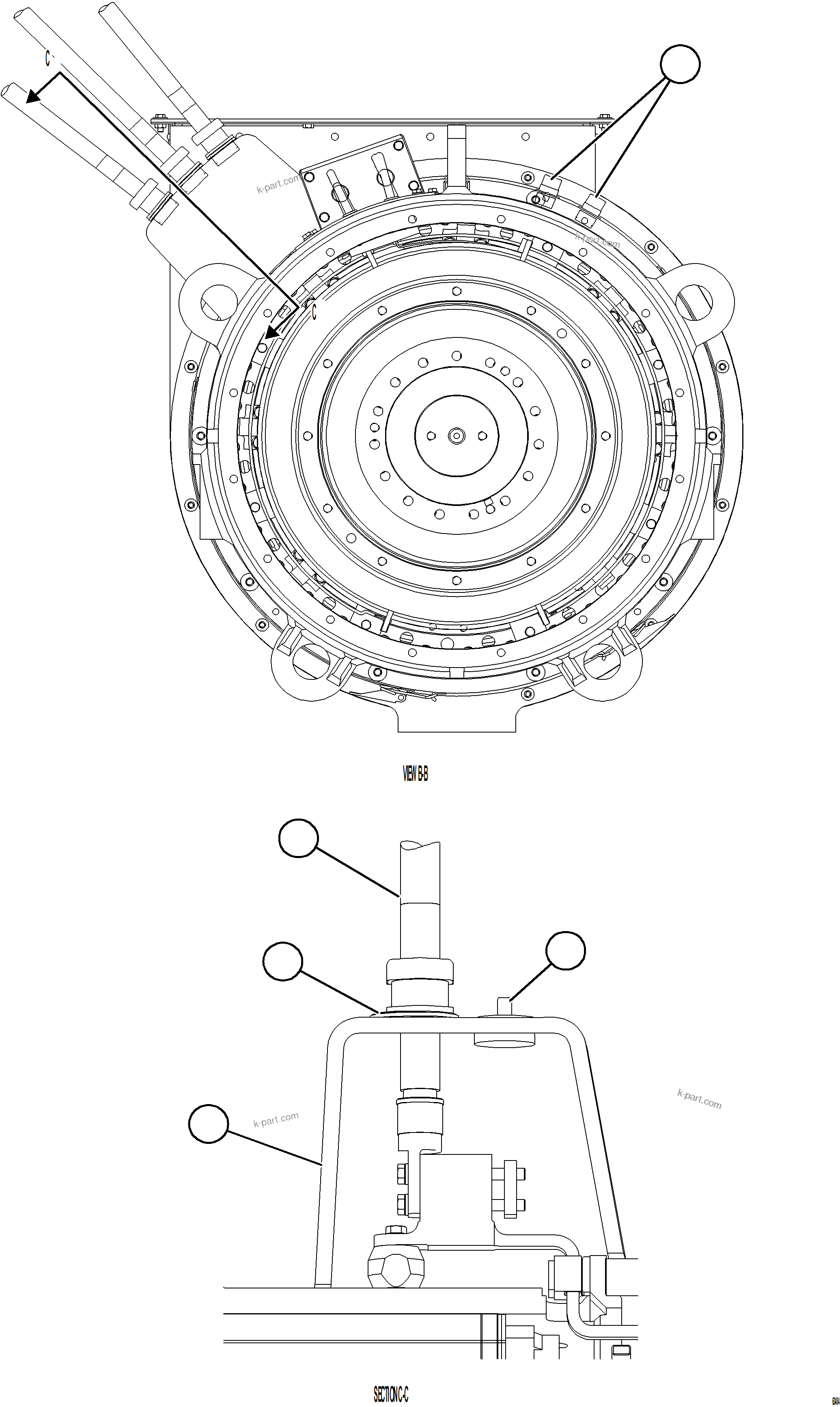 Komatsu parts book diagram for AFE78-BM 930E-5 S/N A40215 - A40218,A40225 - A40229  LOS BRONCES: ALTERNATOR ASSEMBLY    3/6    58F-06-11302