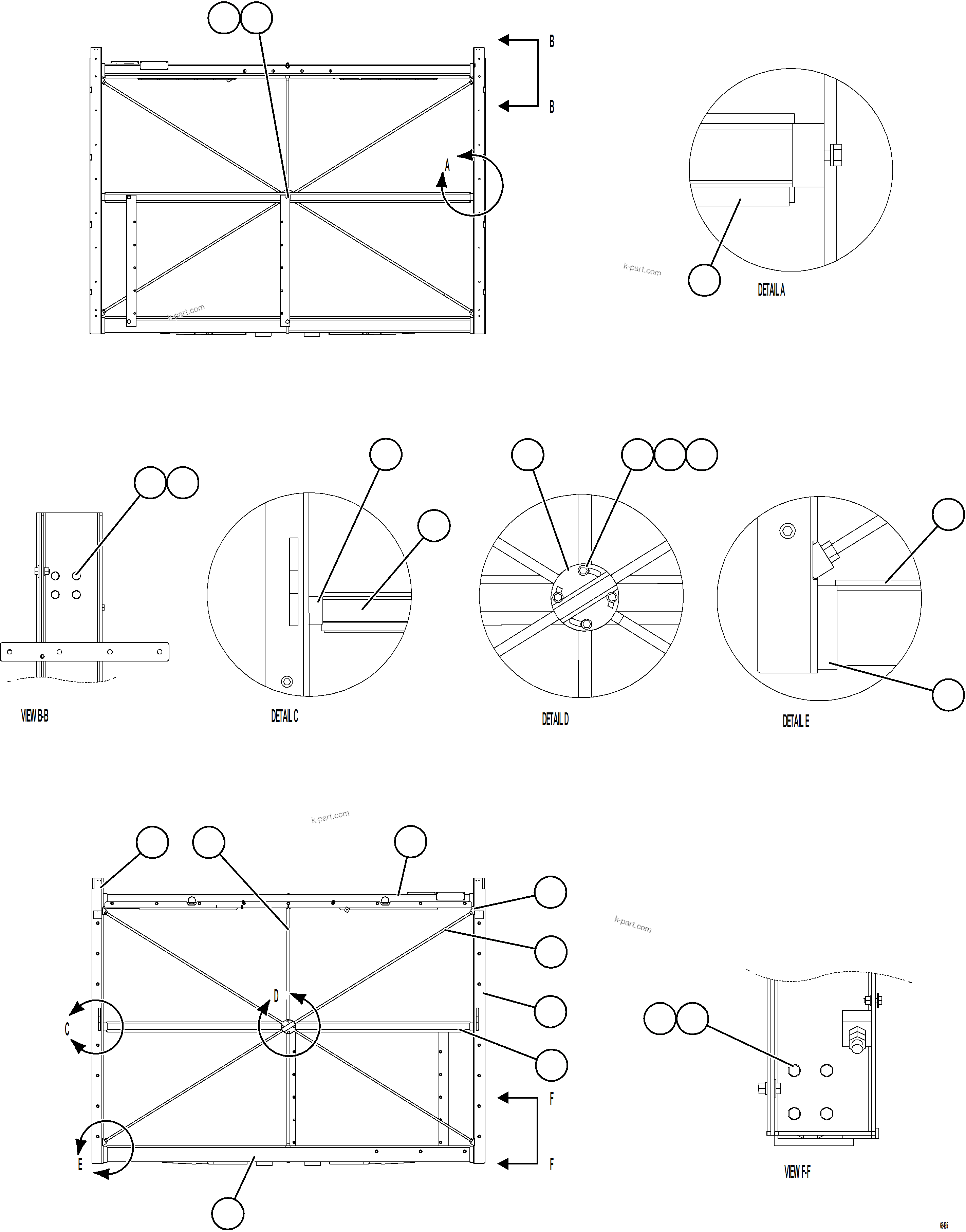 Komatsu parts book diagram for AFE78-BP 930E-5 S/N A40221 - A40224,A40230 - A40231  THIESS: HIGH TEMPERATURE CORE    58F-03-02100