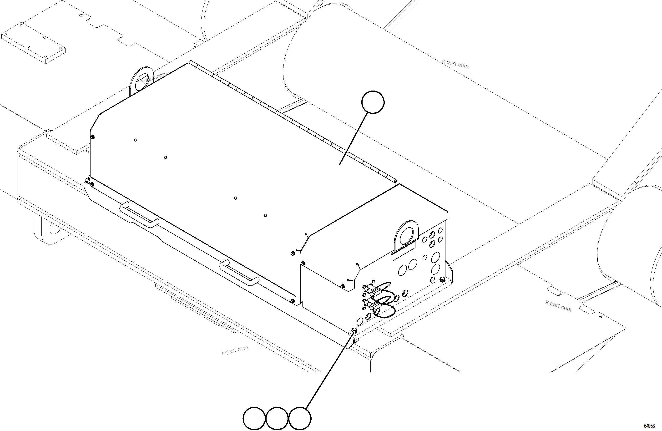 Komatsu parts book diagram for AFE78-BX 930E-5 S/N A40274 - A40276,A40291  MARIGOLD: BATTERY BOX INSTALLATION
