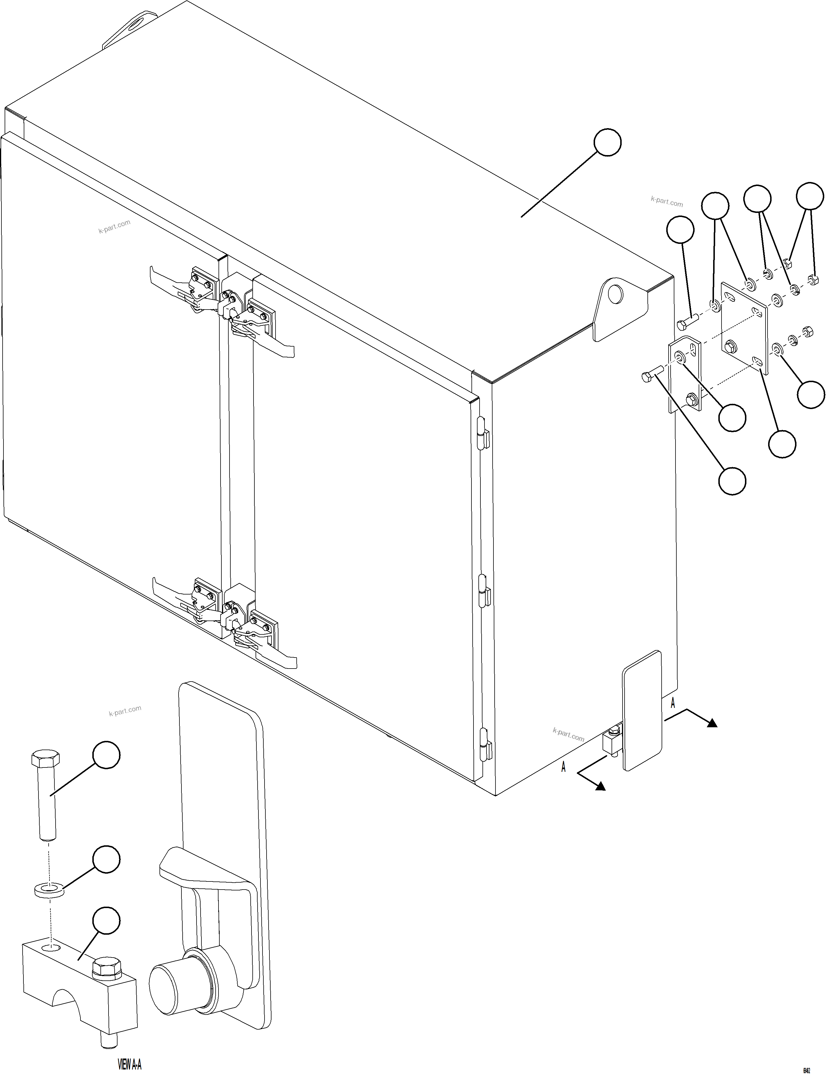 Komatsu parts book diagram for AFE78-BX 930E-5 S/N A40274 - A40276,A40291  MARIGOLD: HYDRAULIC BRAKE CABINET INSTALLATION