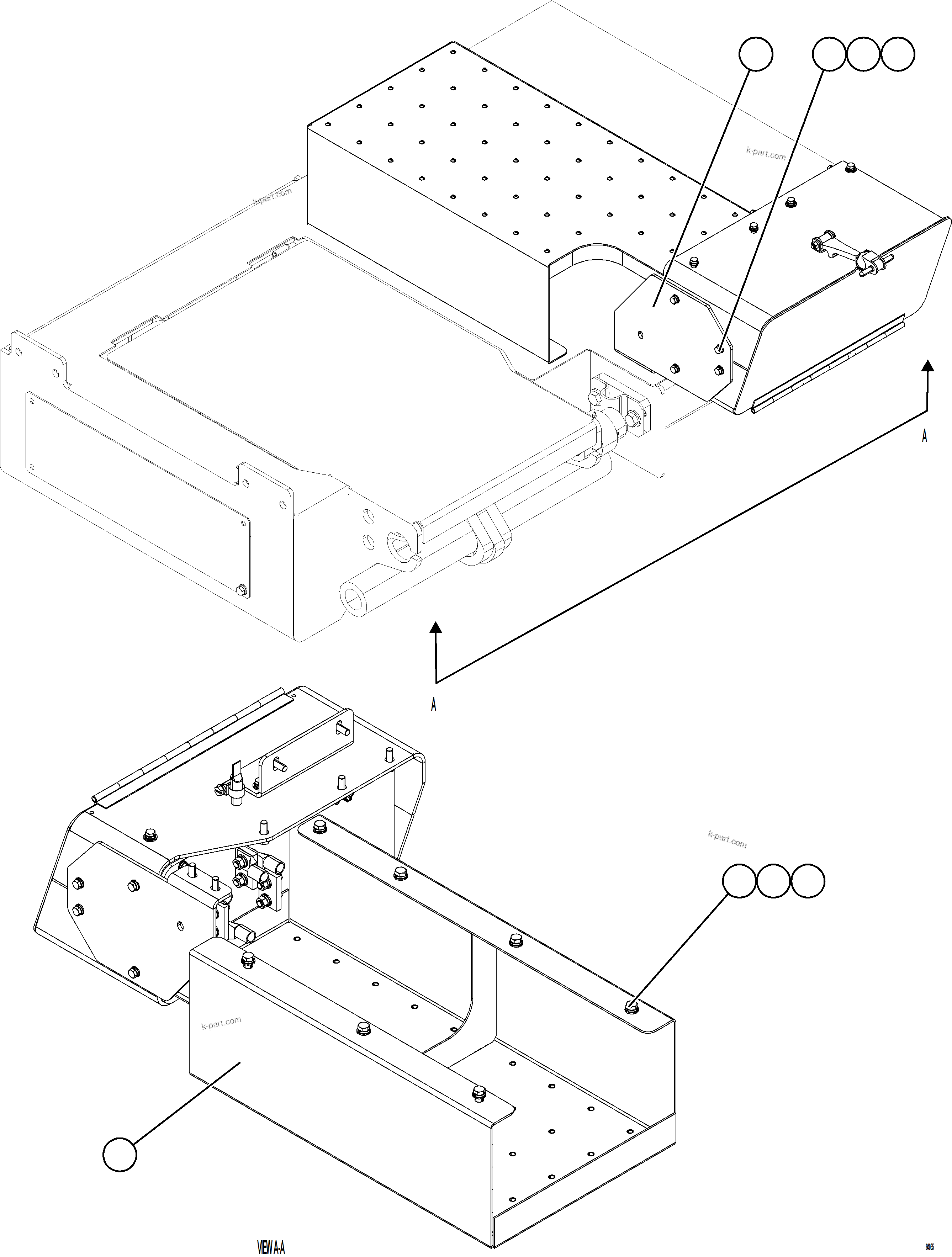 Komatsu parts book diagram for AFE78-BX 930E-5 S/N A40274 - A40276,A40291  MARIGOLD: ISOLATION BOX WIRING COVERS