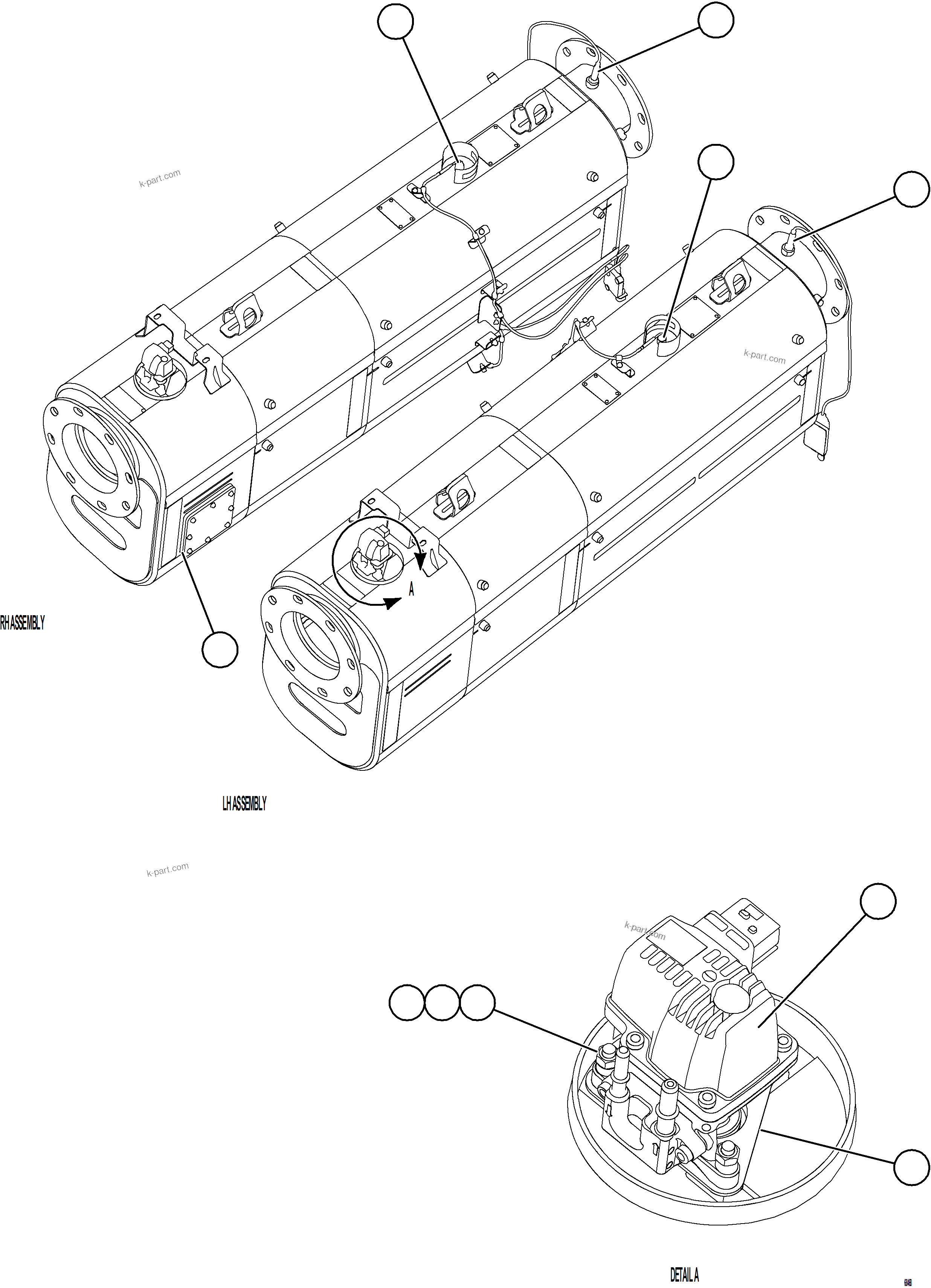 Komatsu parts book diagram for AFE78-CA 930E-5 S/N A40281  IOCC: SELECTIVE CATALYTIC REDUCTION (SCR) ASSEMBLIES